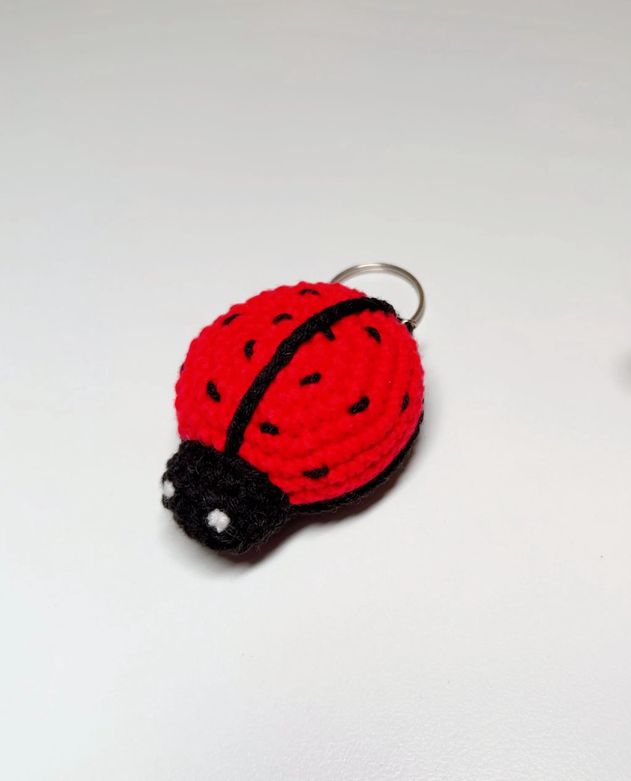 Handmade Crochet Ladybug Keychain, product photo 7