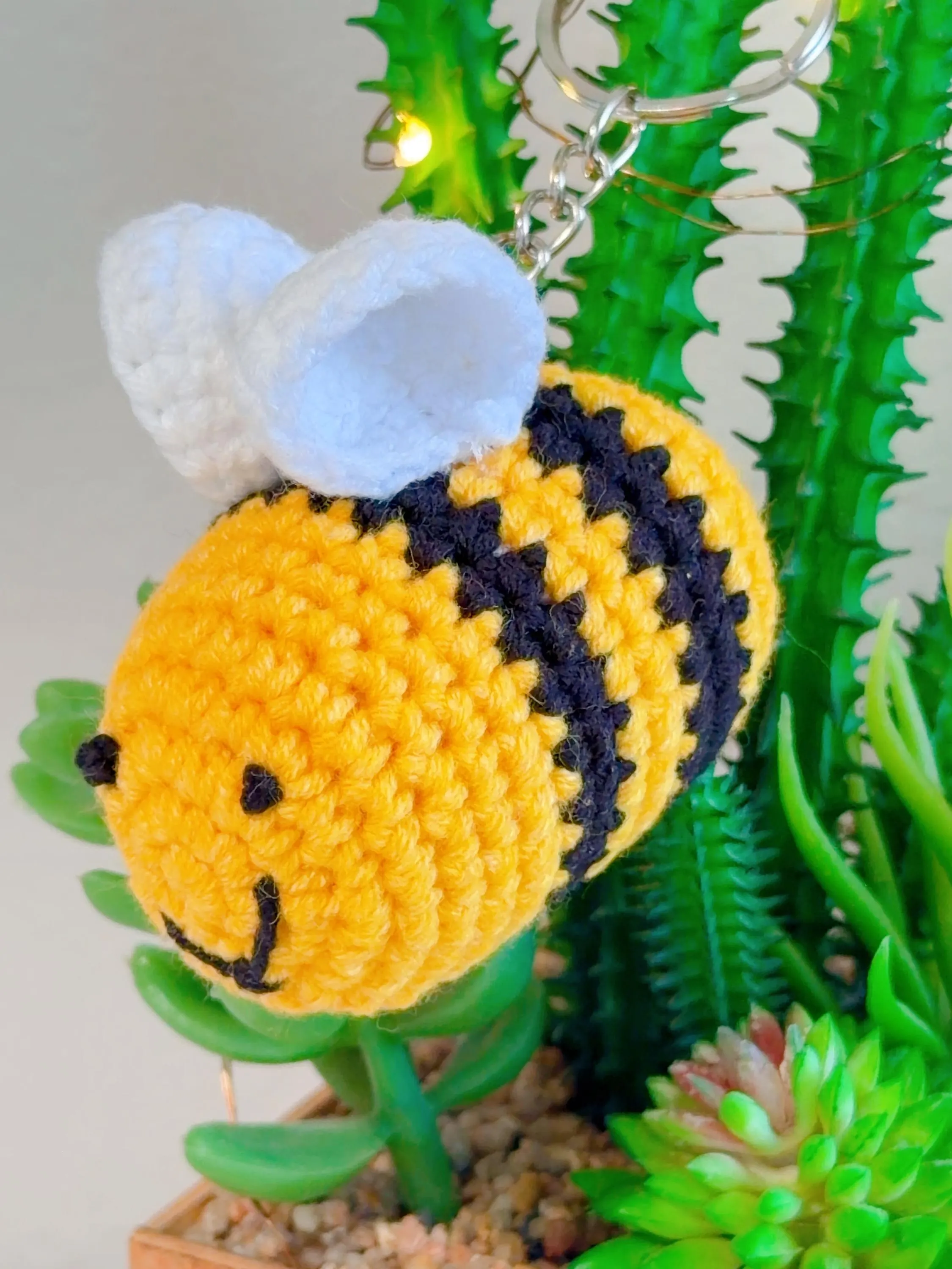 Crochet Bee Amigurumi Keychain, product photo 5
