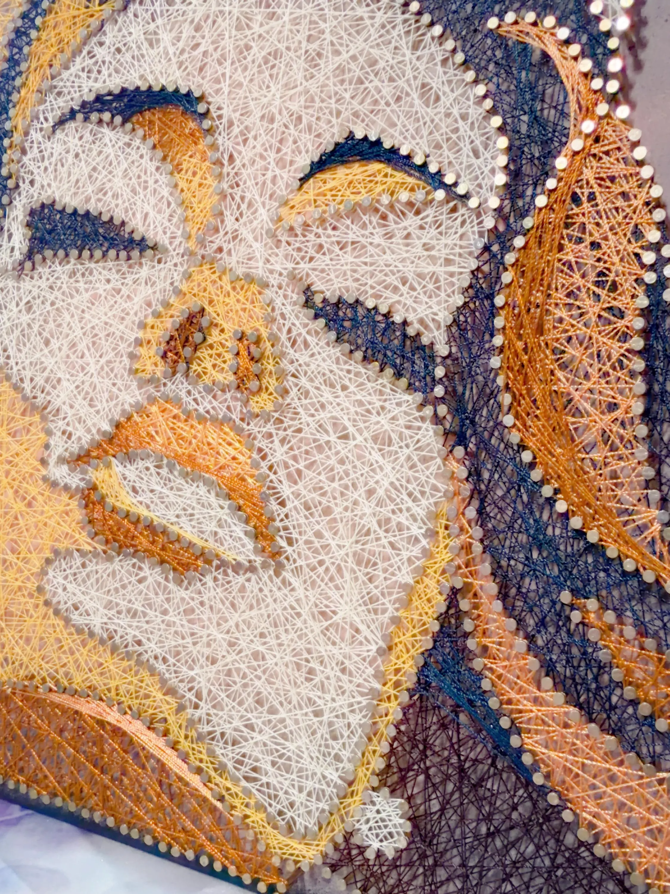 String Art Woman Face Decor | Handmade Boho, product photo 8