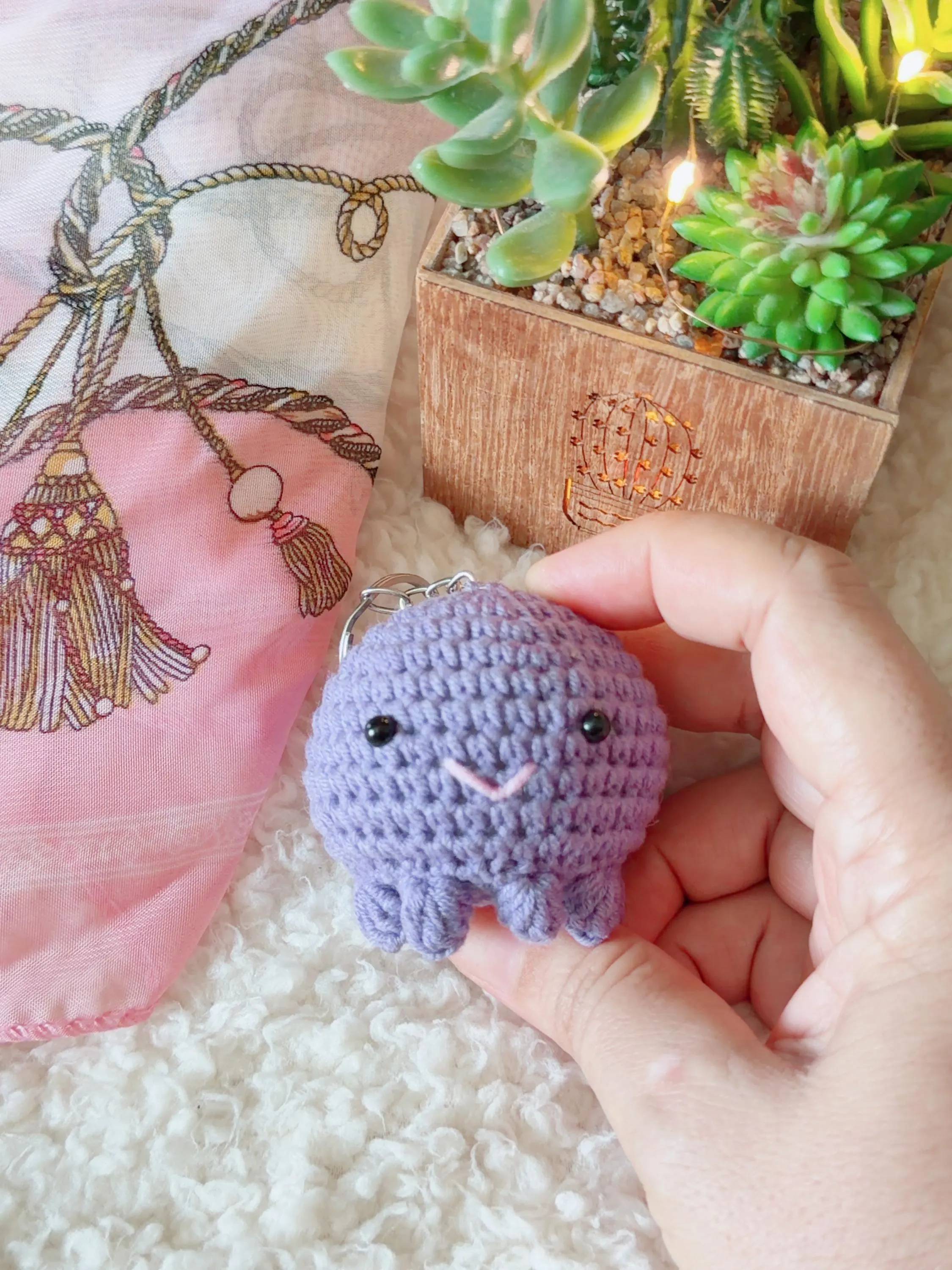 Crochet Octopus Amigurumi Keychain, product photo 17