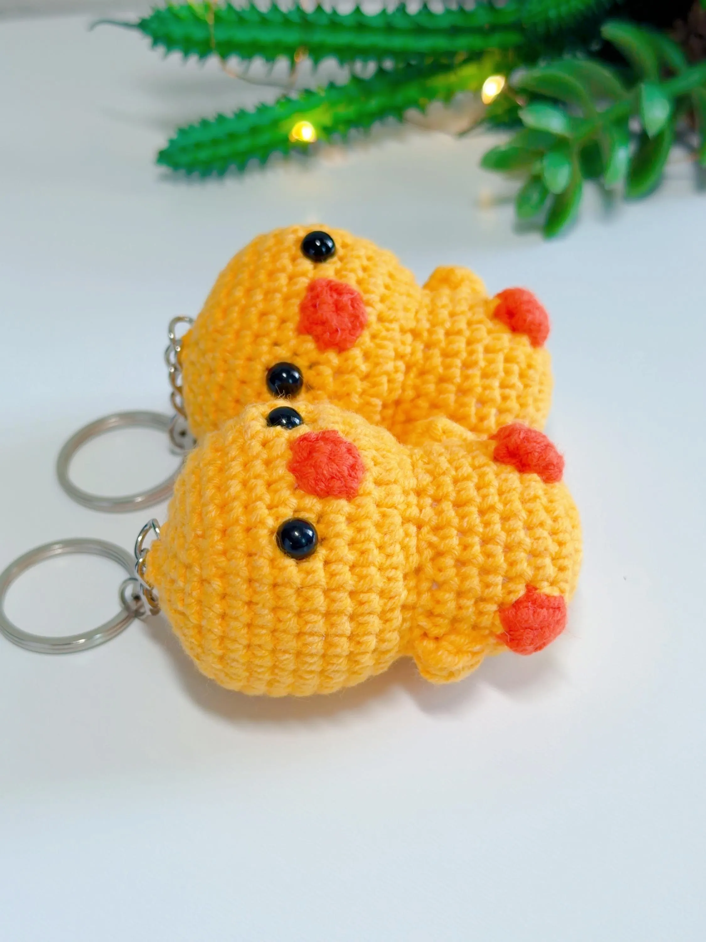 Handmade Amigurumi Duck Keychain, product photo 4