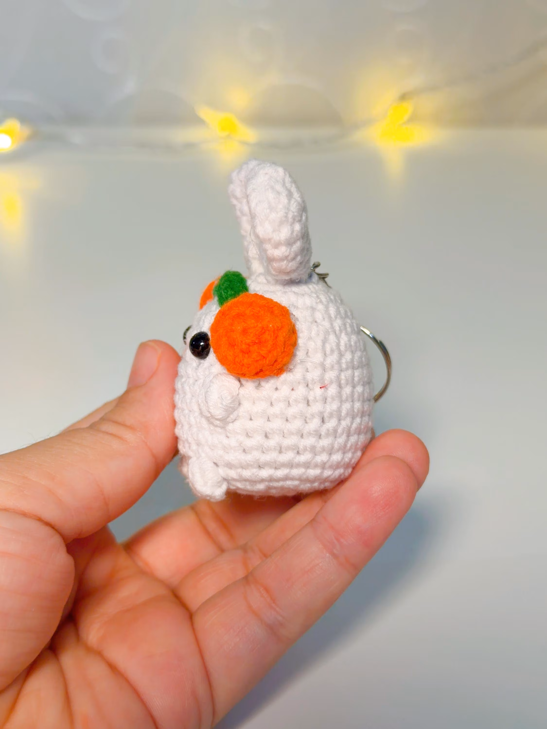 Handmade Crochet Bunny Keychain, product photo 13