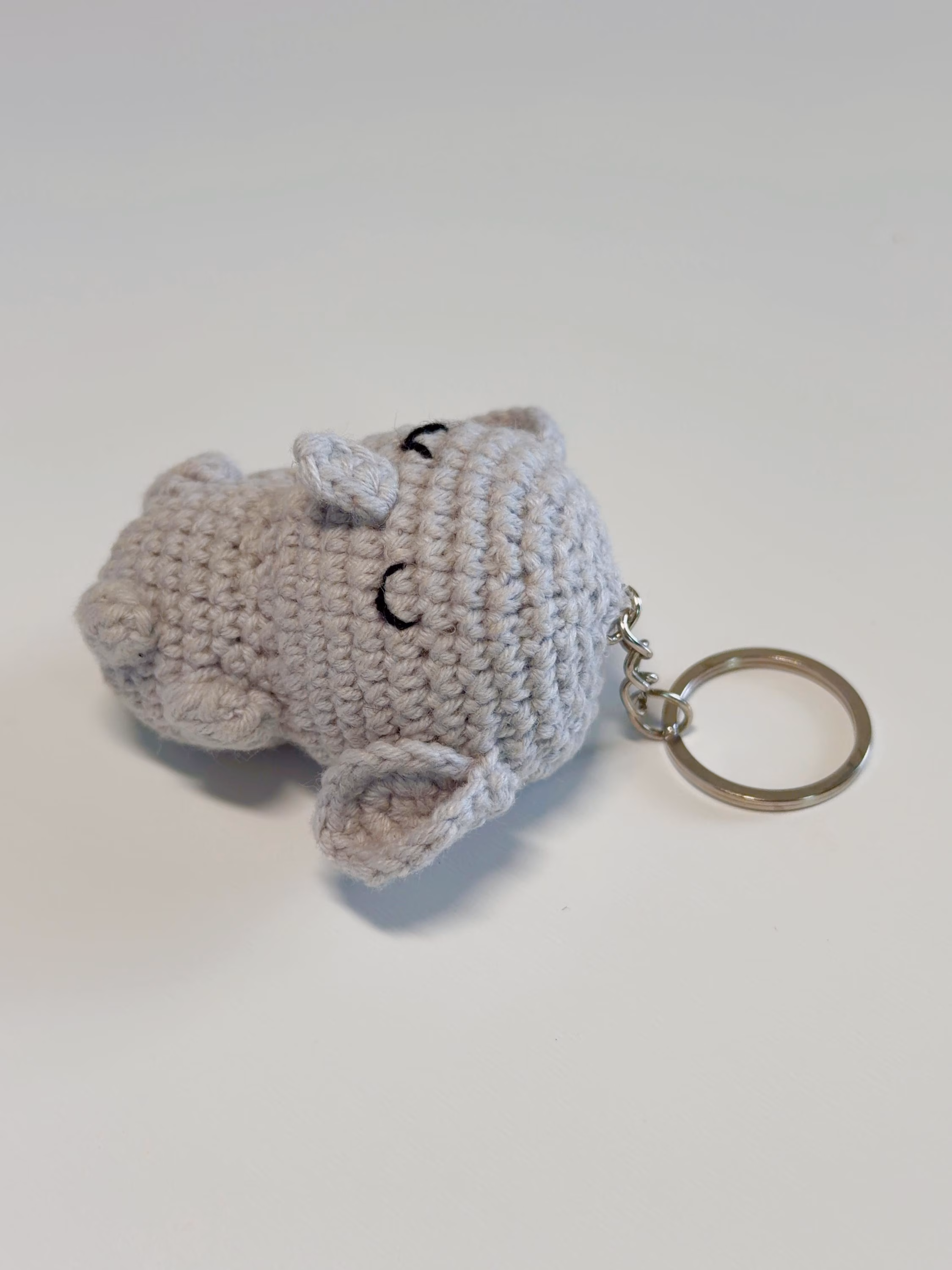 Handmade Crochet Elephant Keychain, product photo 4