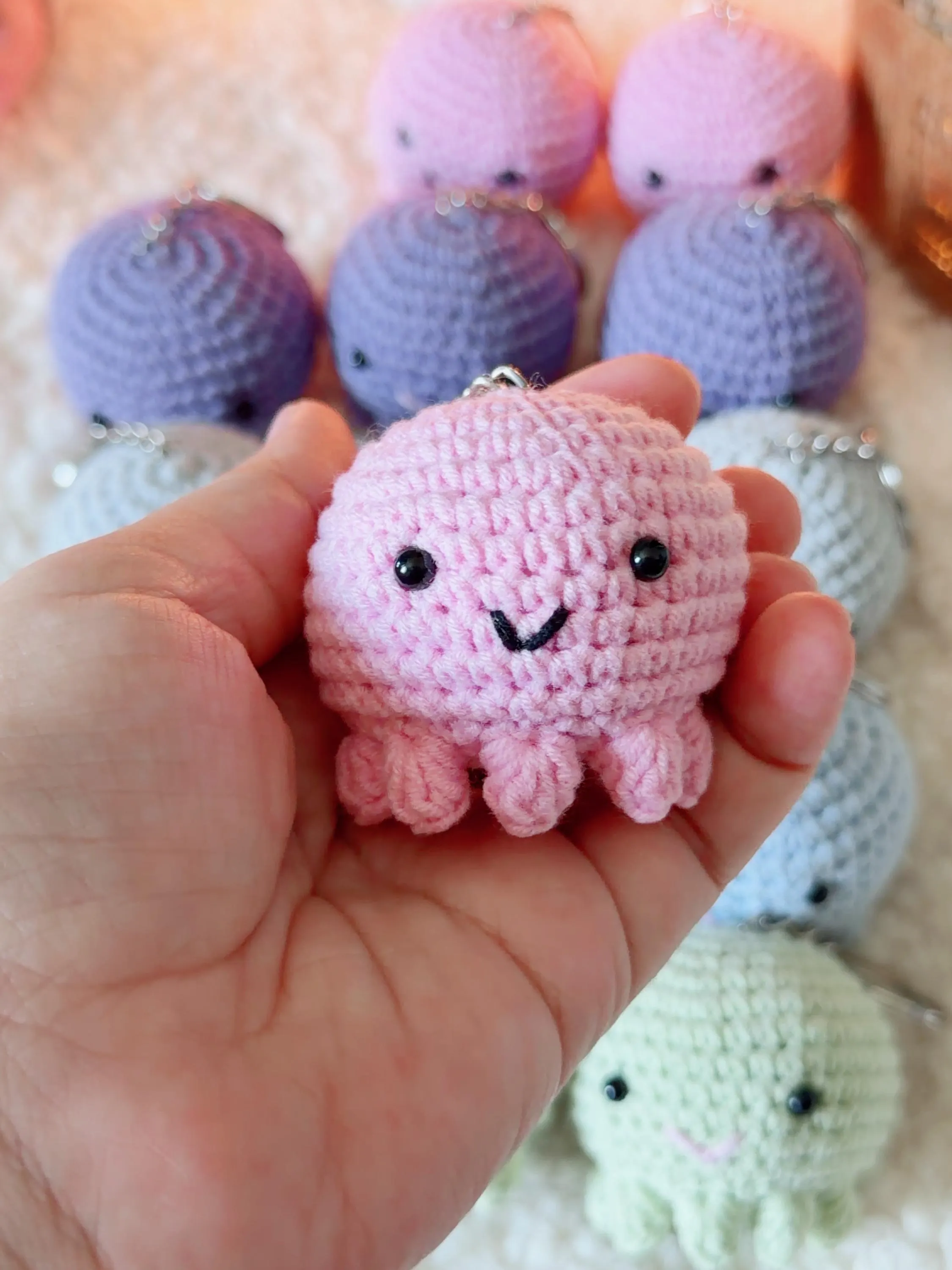 Crochet Octopus Amigurumi Keychain, product photo 6