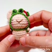 Costume Capybara Crochet Keychain, product photo 2