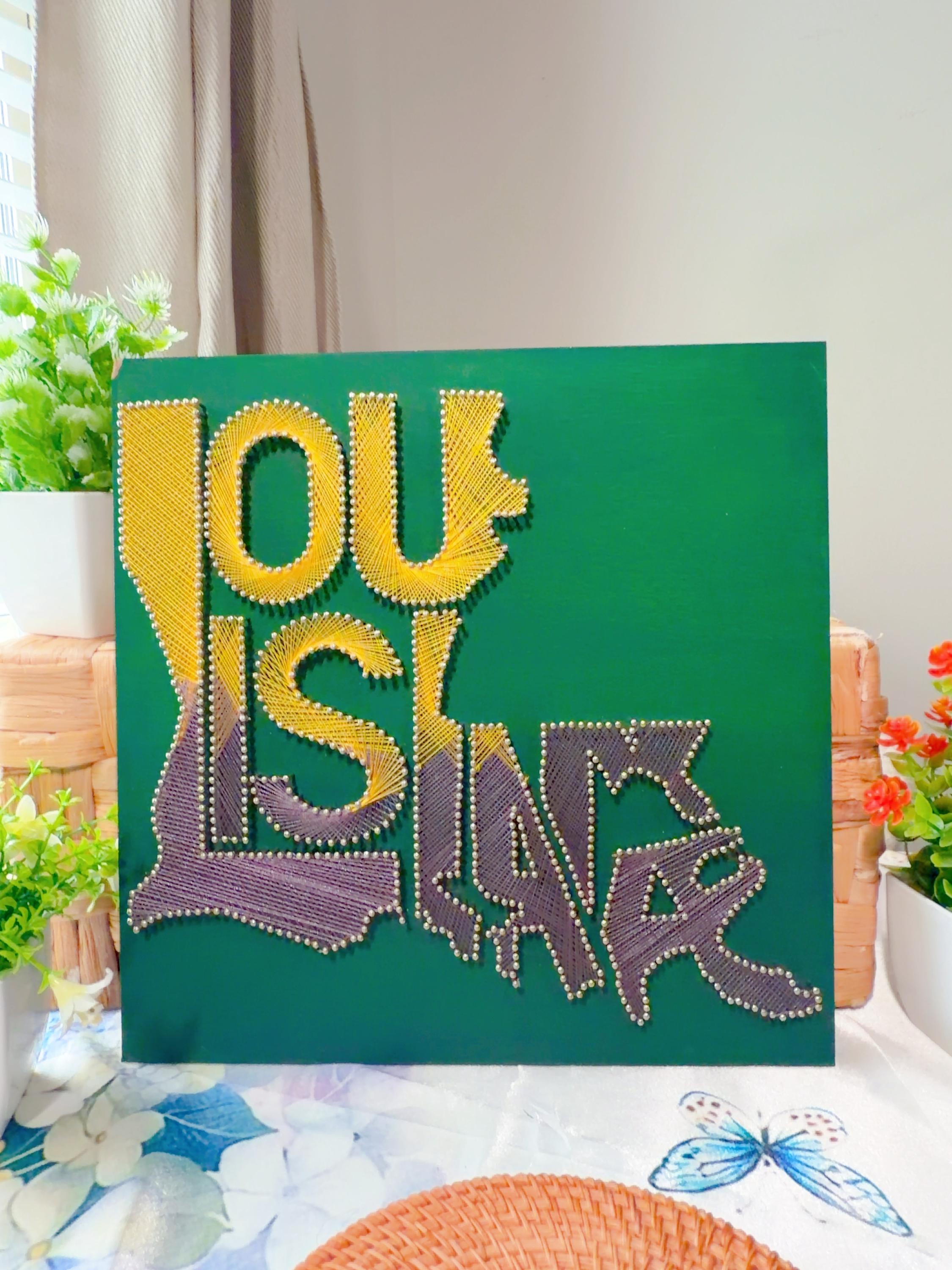 Handmade Louisiana String Art | Mardi Gras State, product photo 15