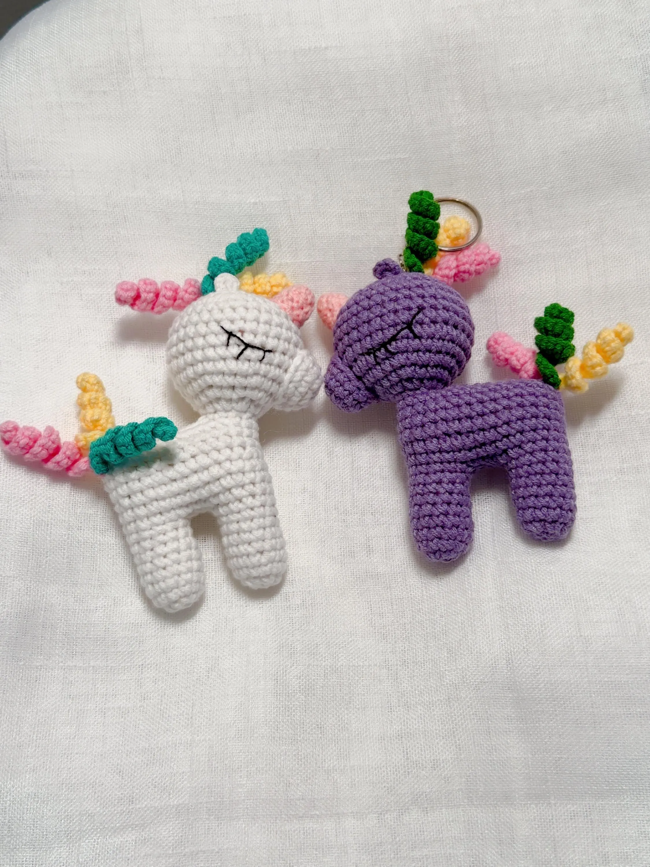 Amigurumi Unicorn Keychain, product photo 1