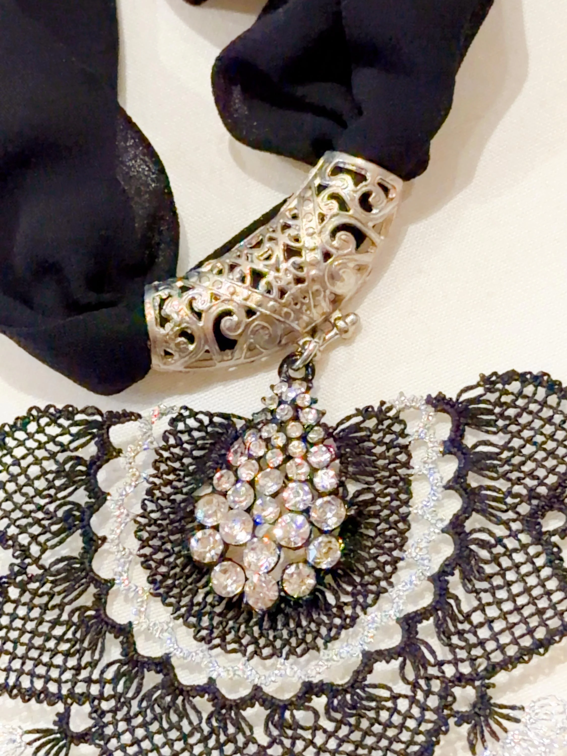 Turkish Needle Lace Scarf, product photo 5