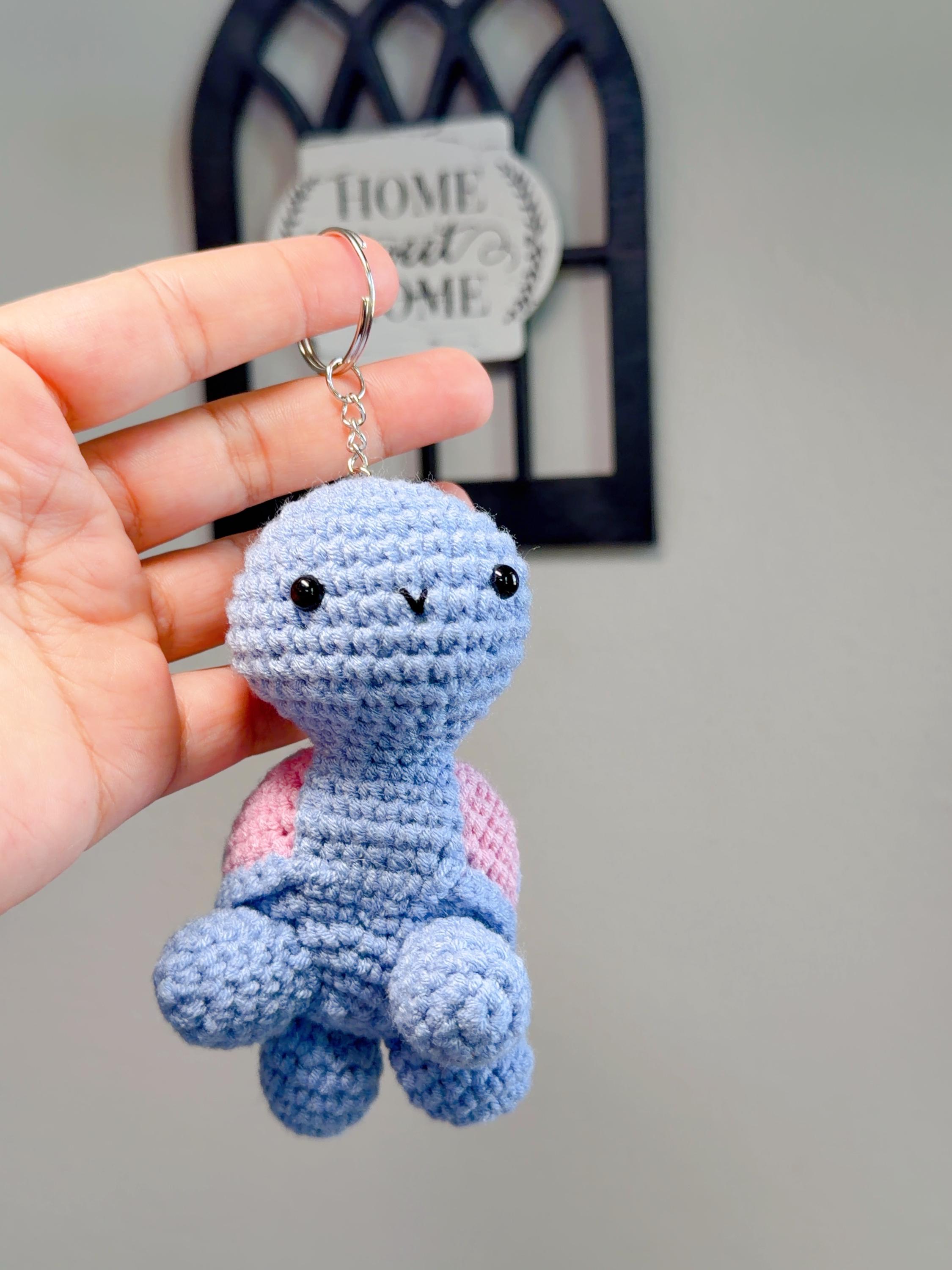 Handmade Crochet Turtle Keychain, product photo 18