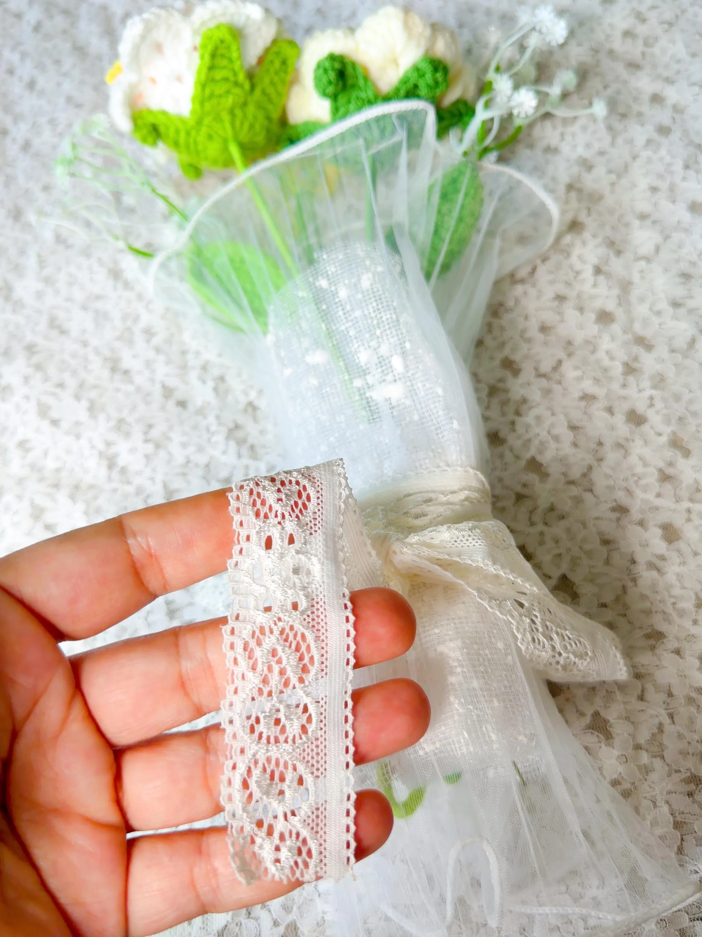 Yellow Crochet Rose Bouquet, product photo 19