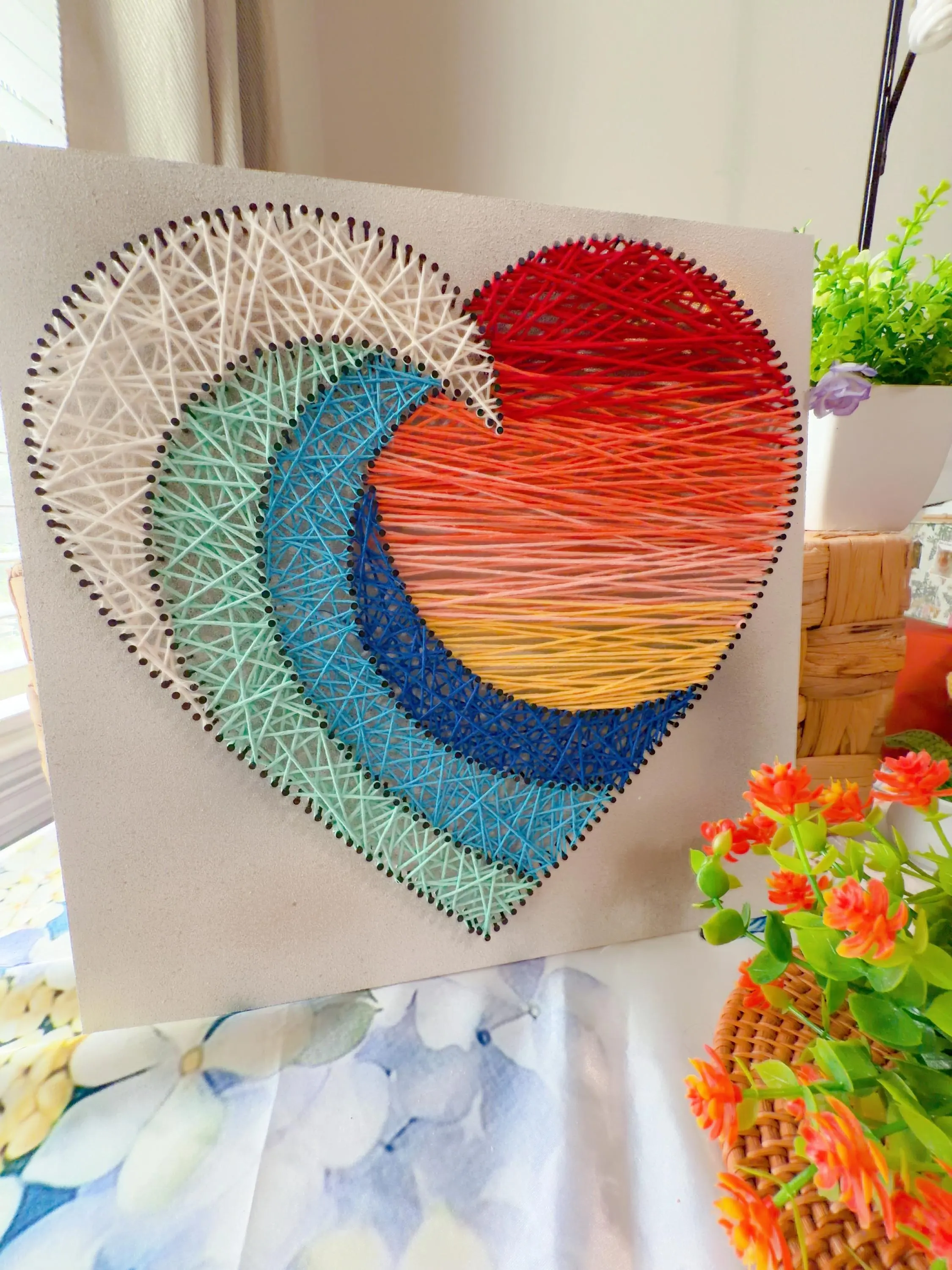 Sunset Wave Heart String Art, product photo 11