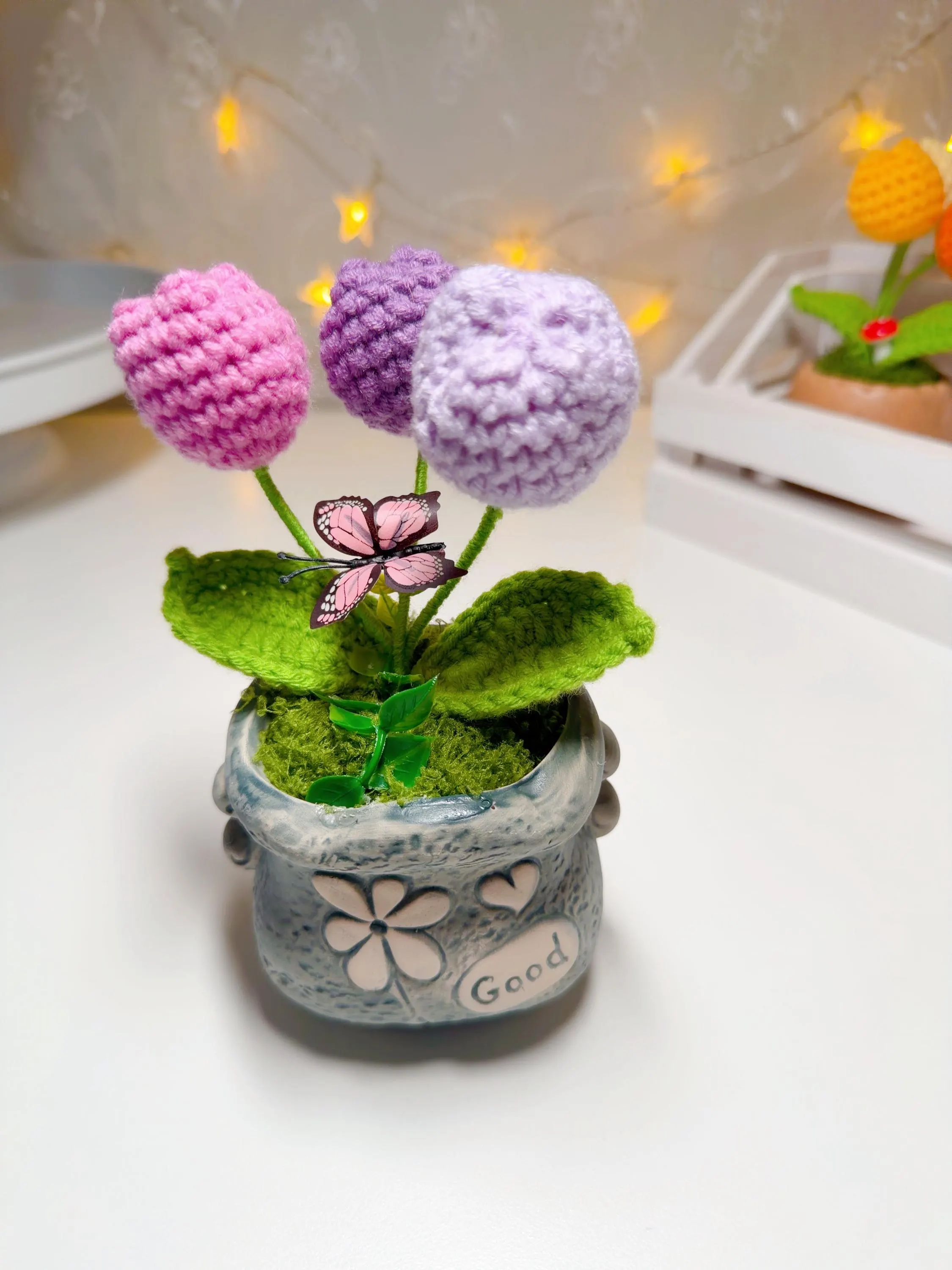 Purple Crochet Tulip Arrangement, product photo 14