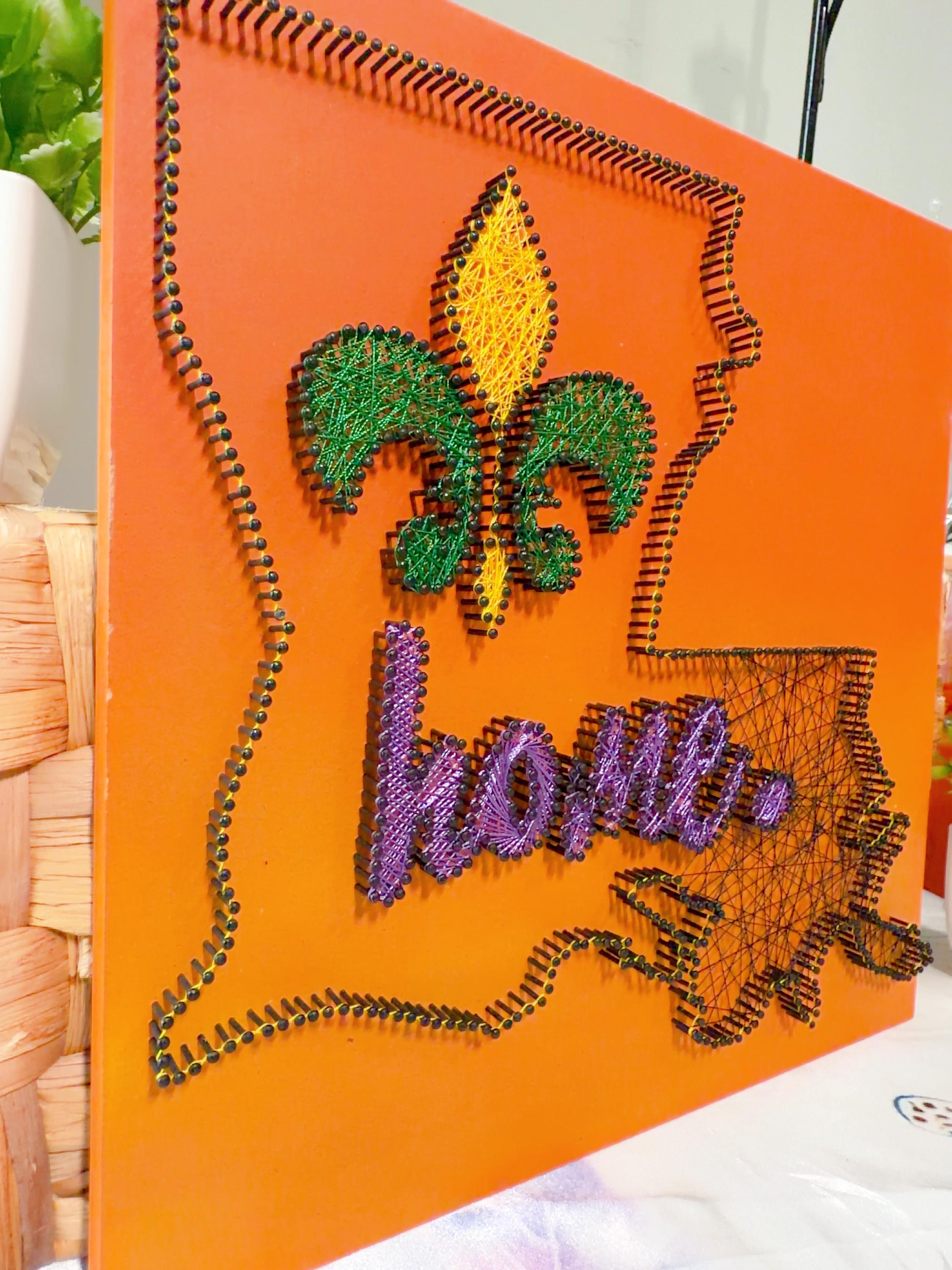 Louisiana String Art Sign, product photo 8