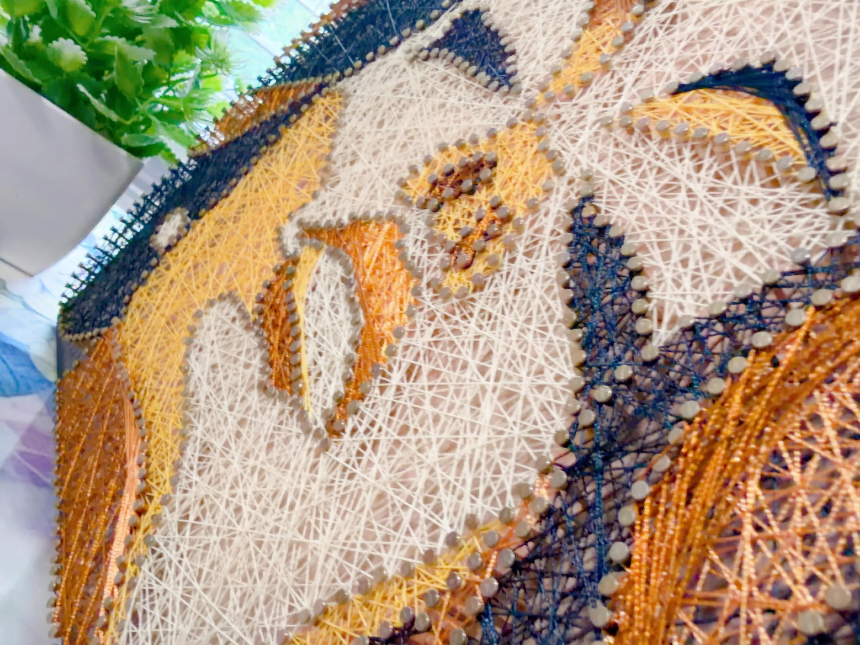String Art Woman Face Decor | Handmade Boho, product photo 7