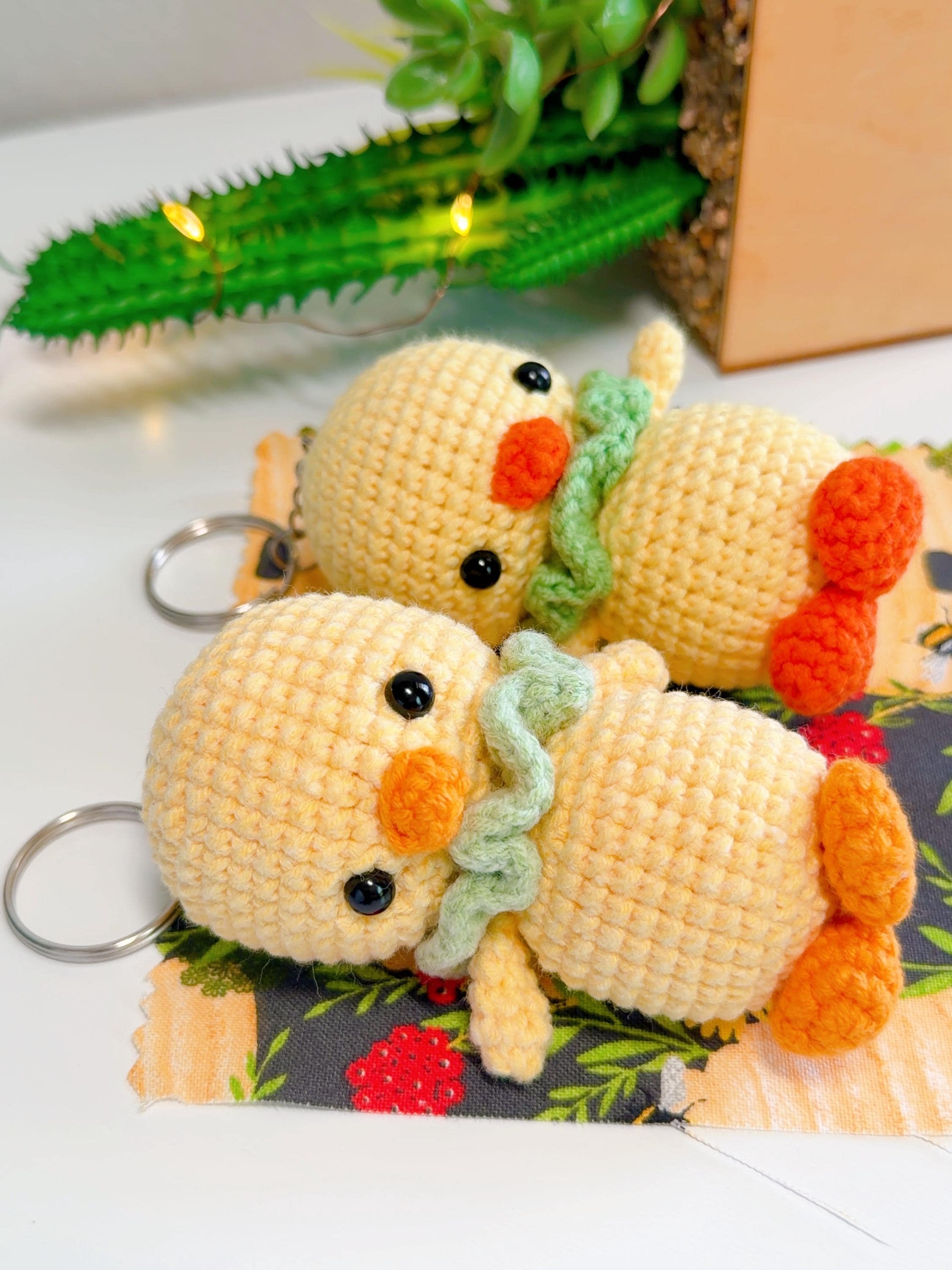 Cute Crochet Duck Keychain, product photo 11