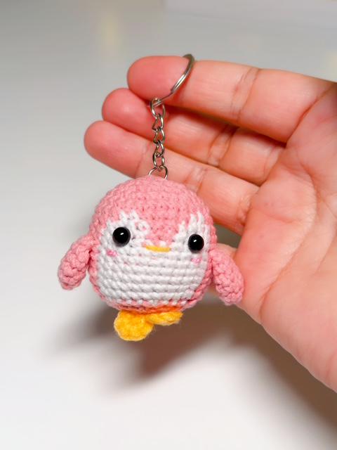 Handmade Crochet Penguin Bag Charm, product photo 11