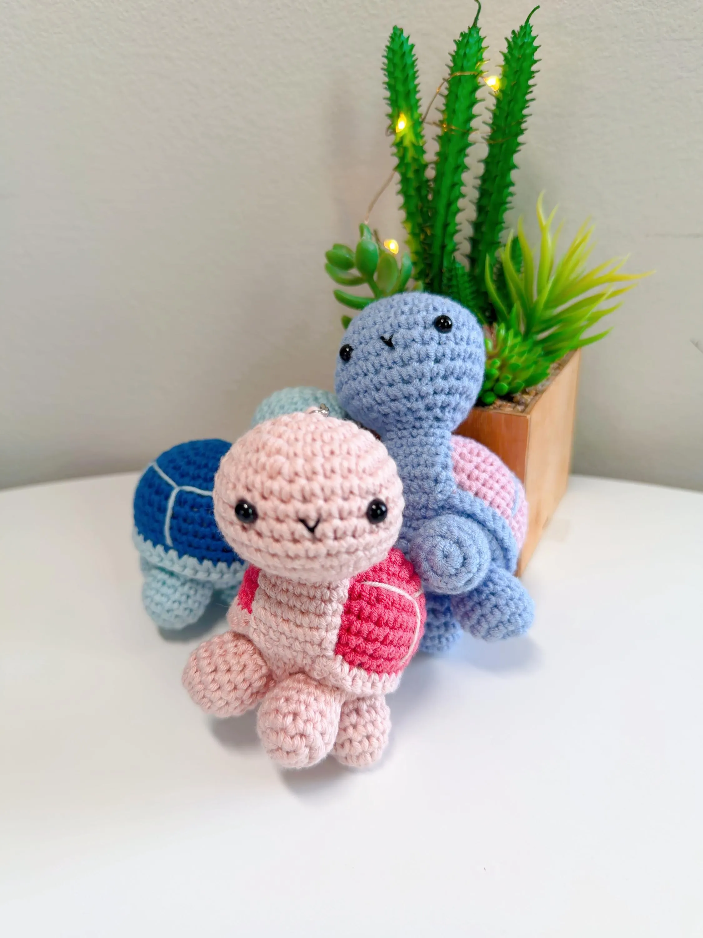 Handmade Crochet Turtle Keychain, product photo 15