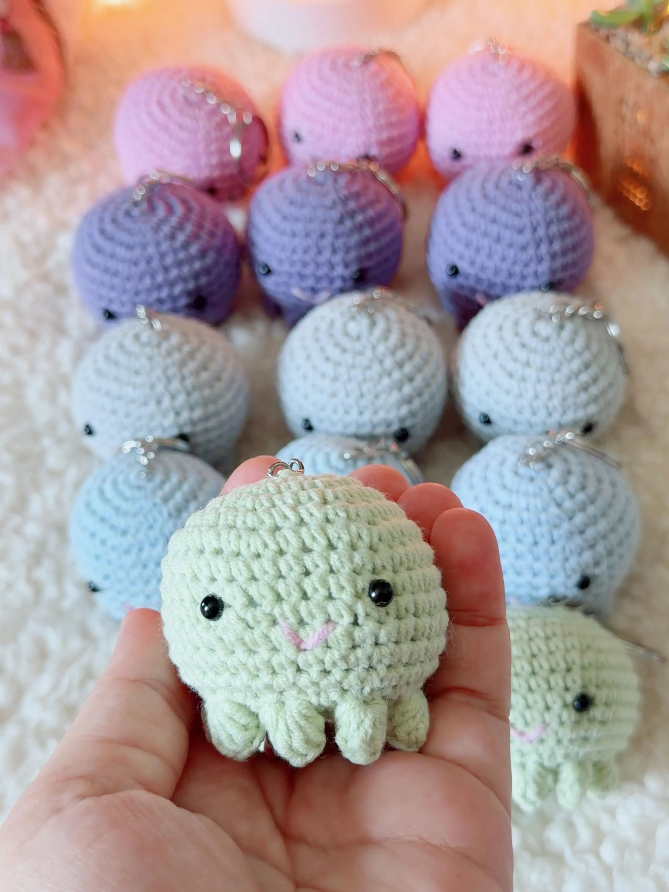 Crochet Octopus Amigurumi Keychain, product photo 12