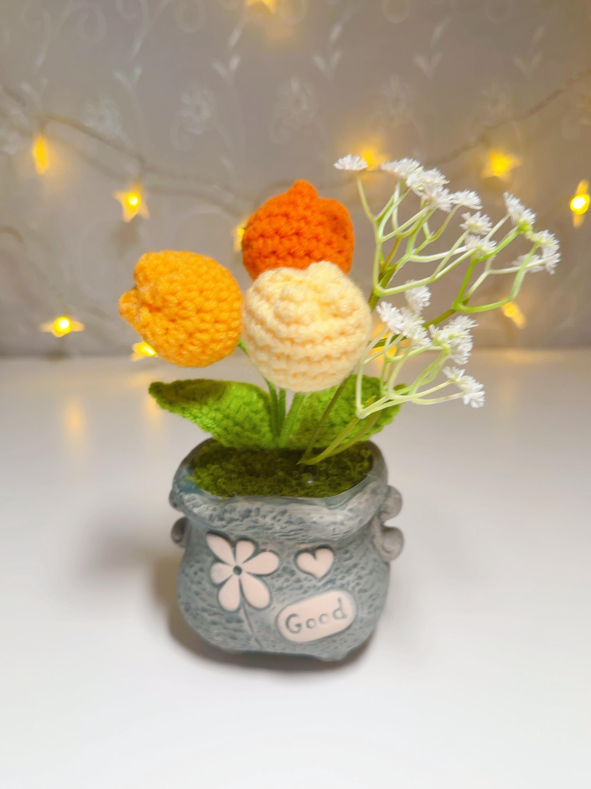 Crochet Potted Flower Decor, product photo 12