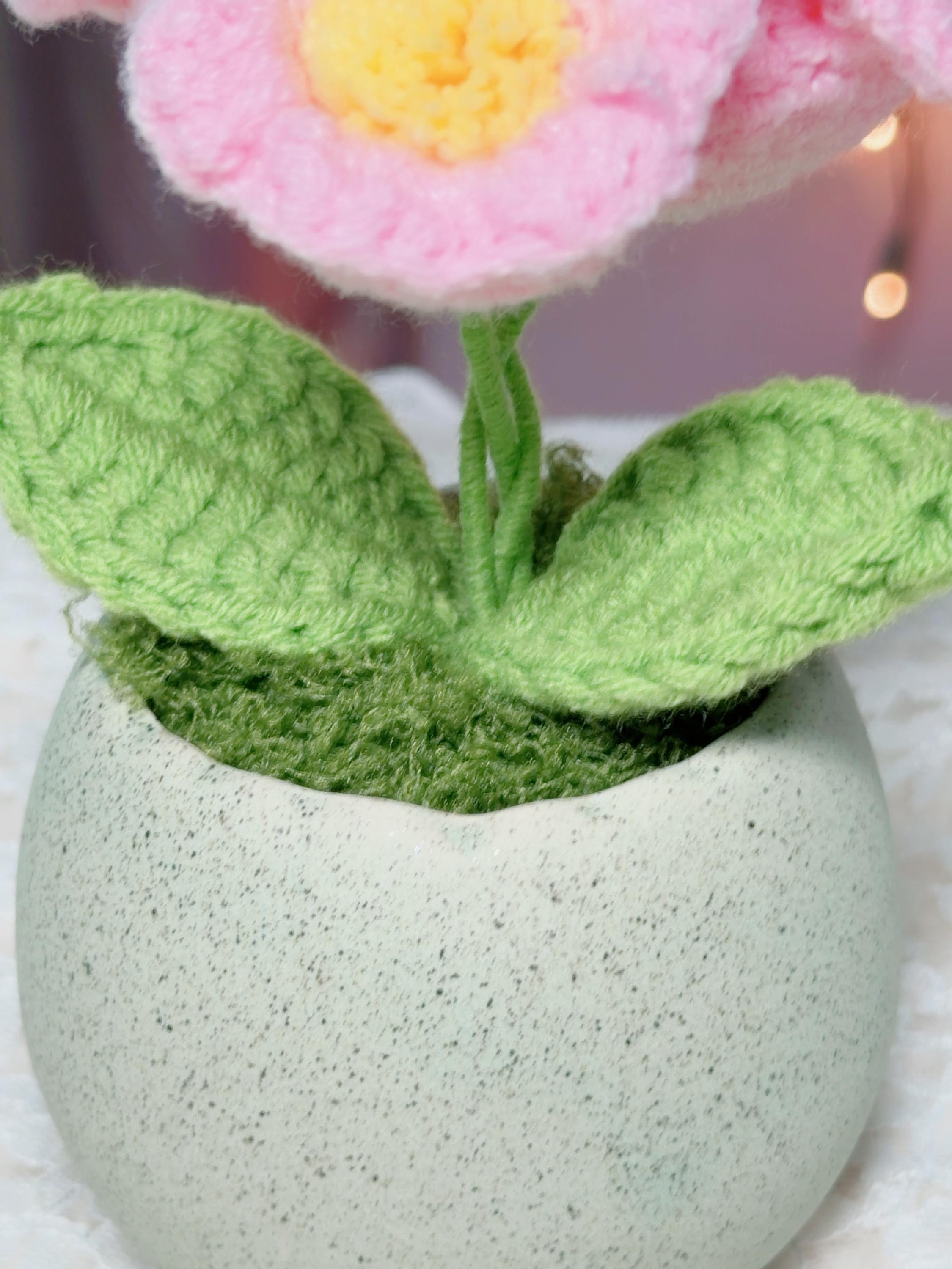 Crochet Daisy & Bell Flower Pot, product photo 16