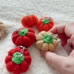 Handmade Crochet Pumpkin Keychain, product photo 4