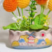 Orange & Yellow Crochet Tulip Arrangement, product photo 2