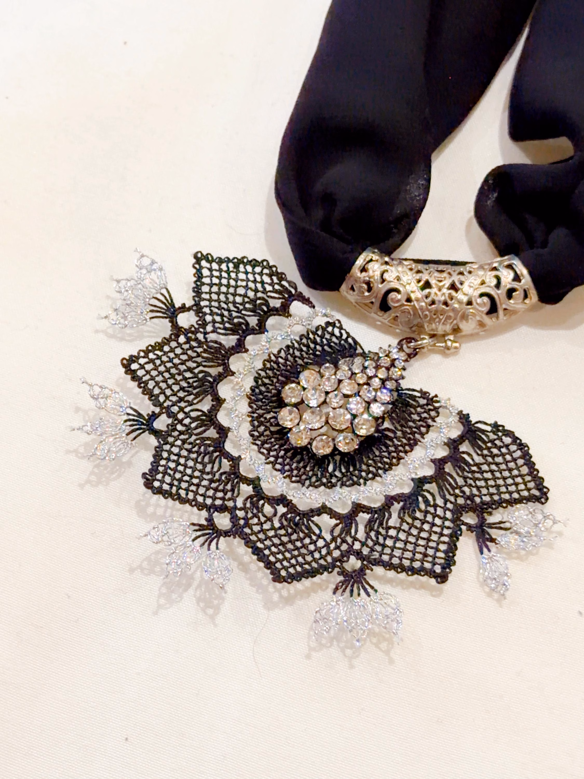 Turkish Needle Lace Scarf, product photo 7