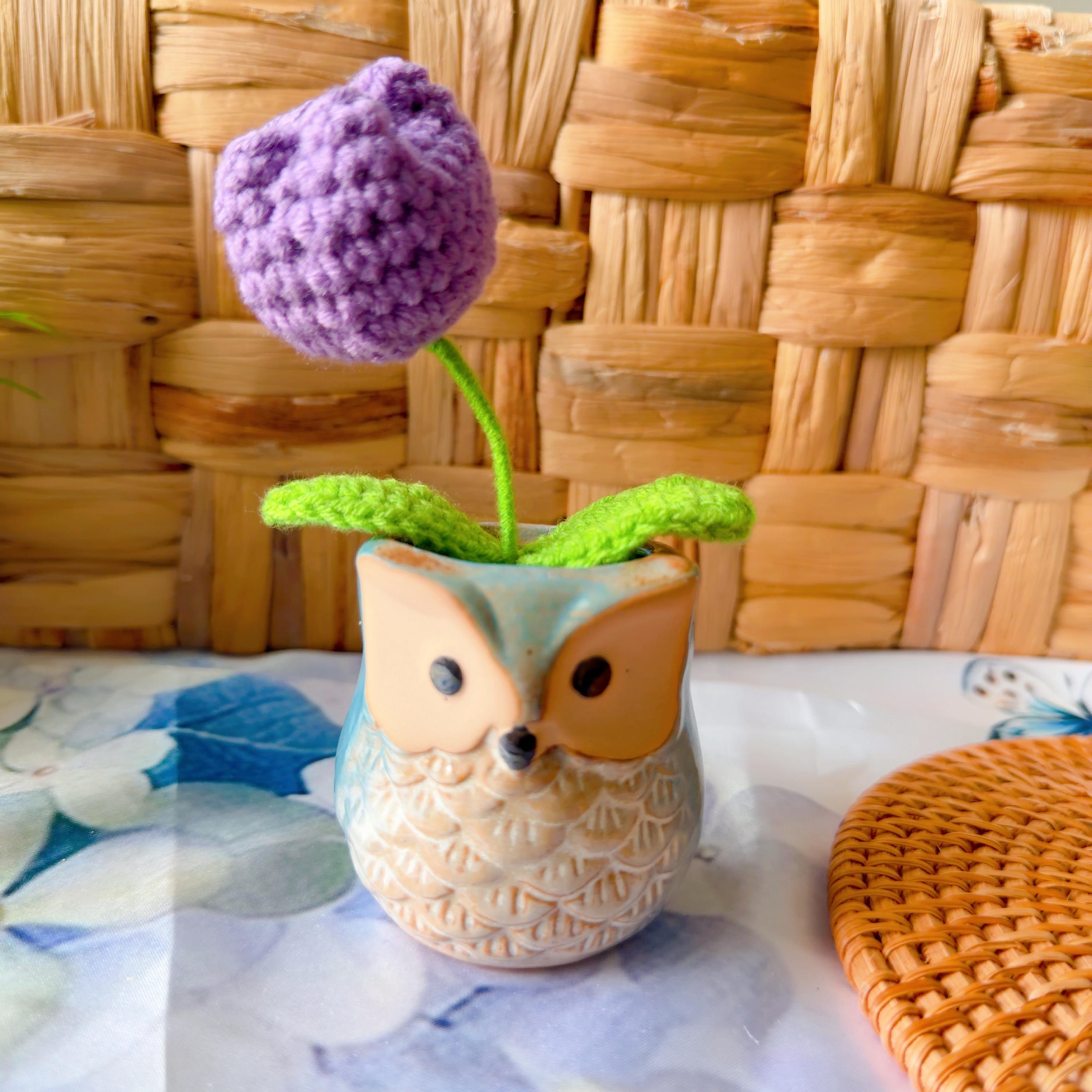 Crochet Potted Flower — Pot & Bloom Options, product photo 5