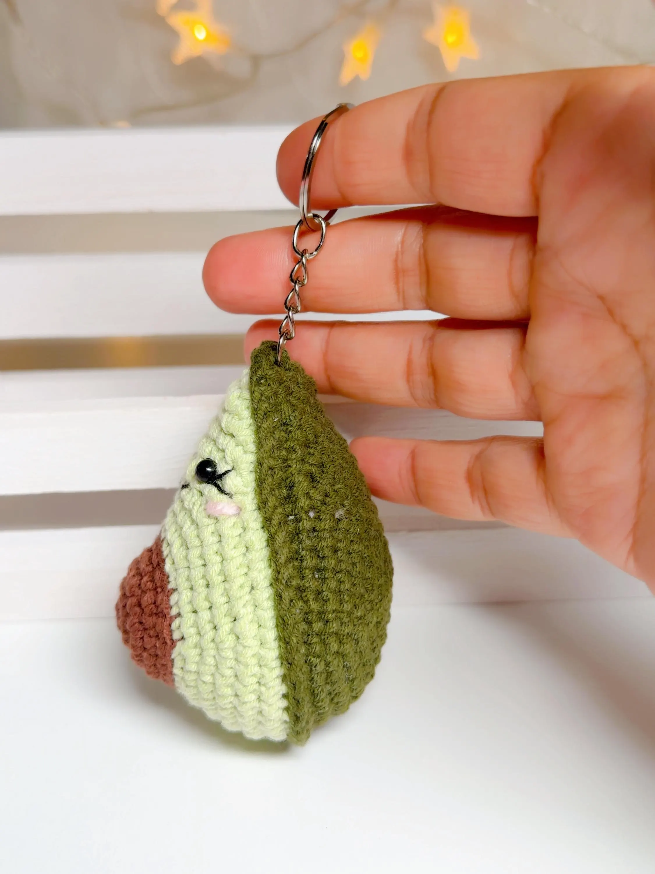 Crochet Avocado Keychain, product photo 16