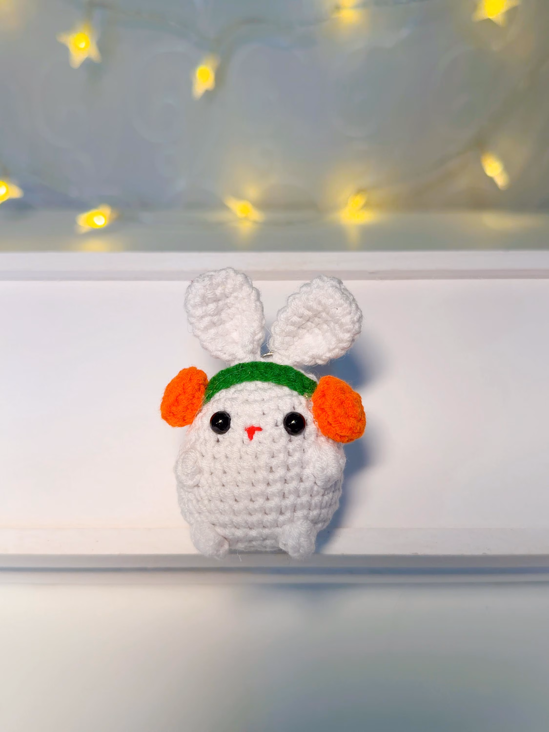 Handmade Crochet Bunny Keychain, product photo 15