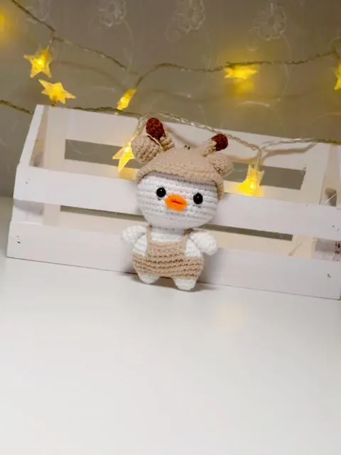 Crochet Duck Keychain, product photo 11