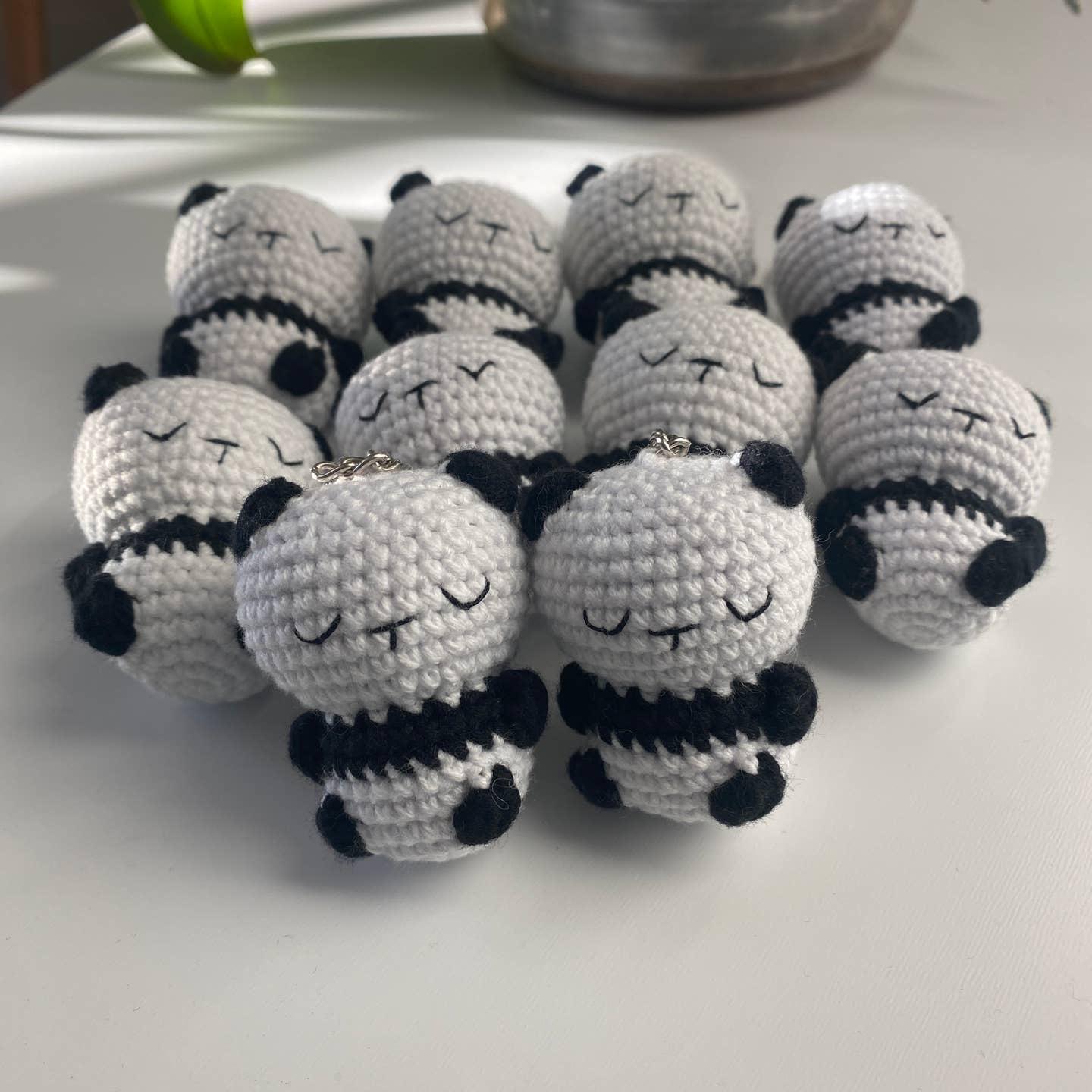 Crochet Panda Keychain, product photo 18