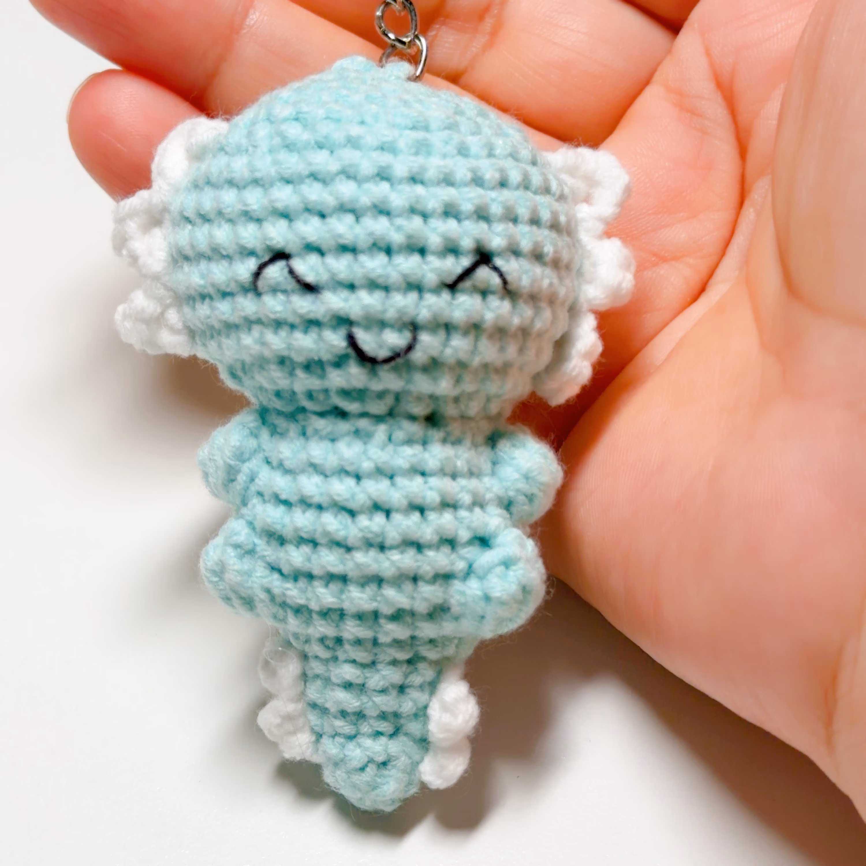 Crochet Axolotl Keychain, product photo 12