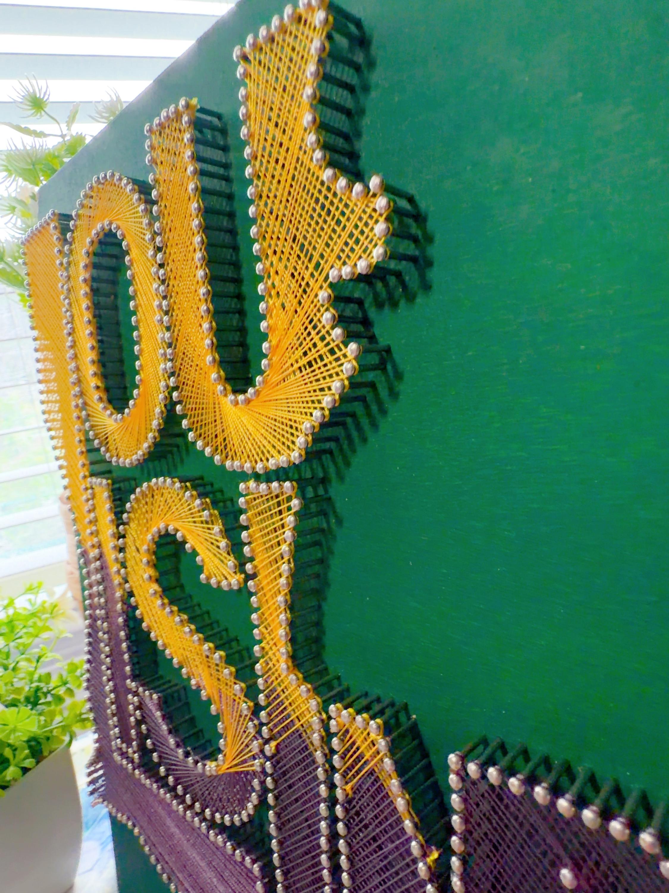 Handmade Louisiana String Art | Mardi Gras State, product photo 8
