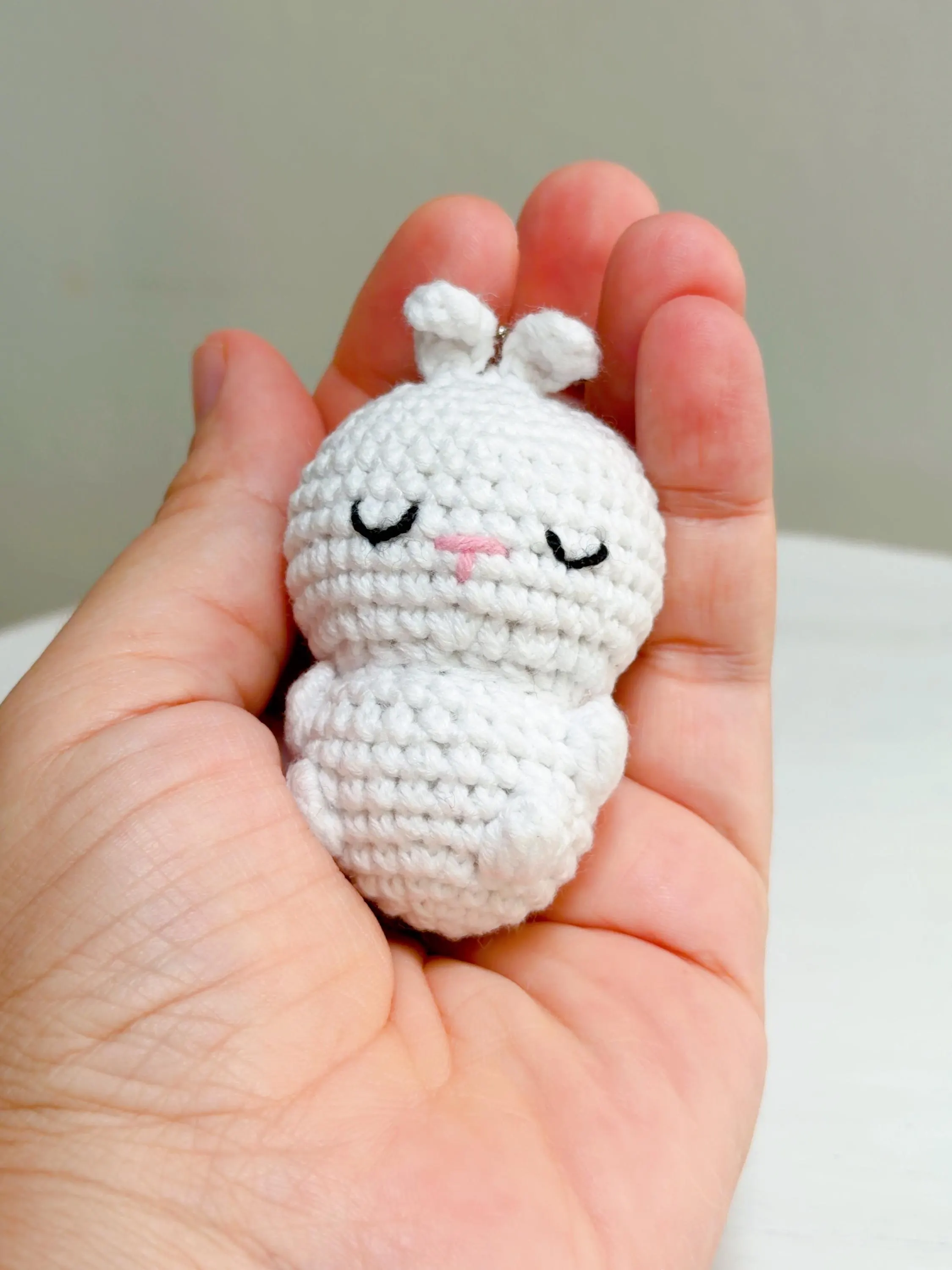 Crochet Bunny Keychain, product photo 1