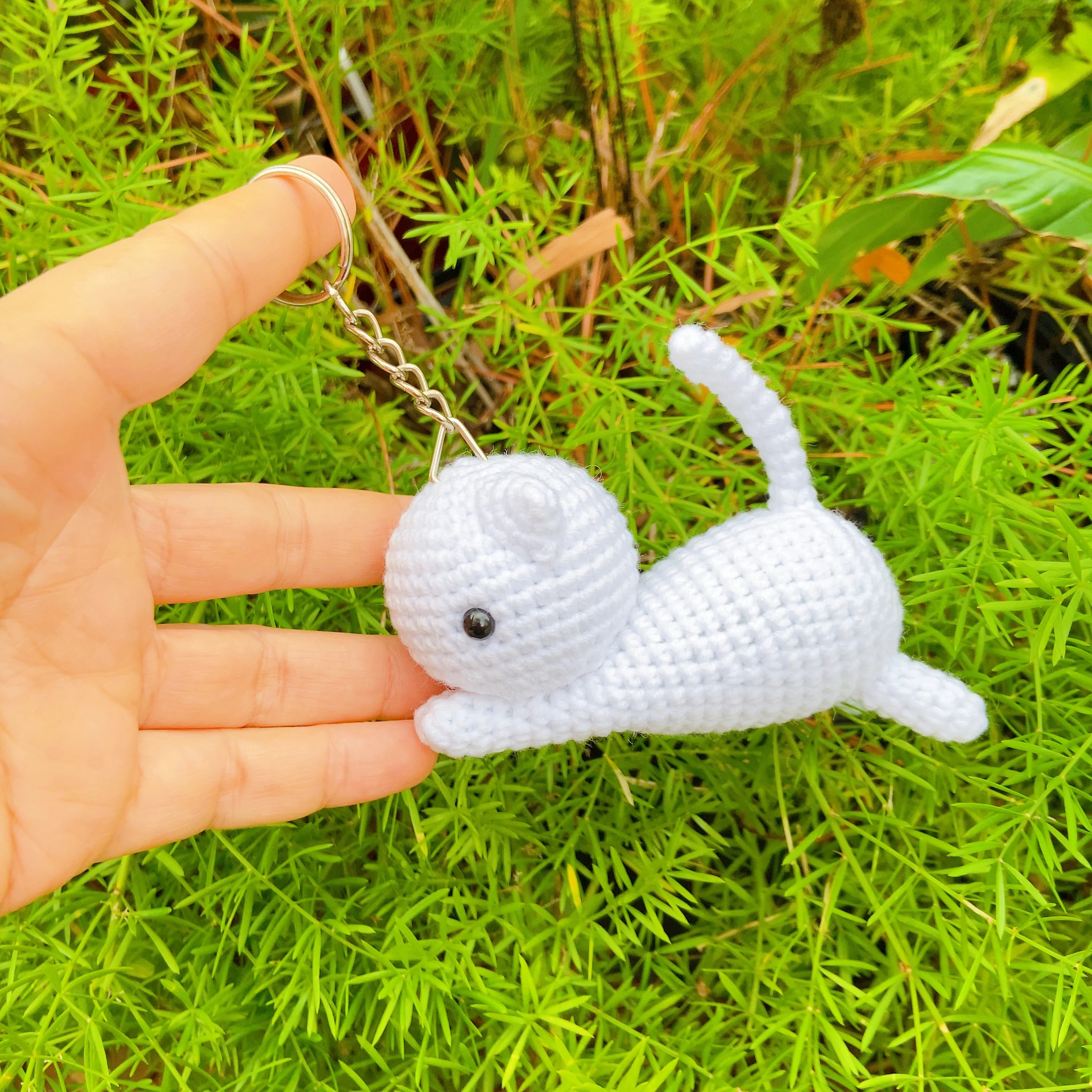 Micro Crochet Cat Keychain, product photo 5