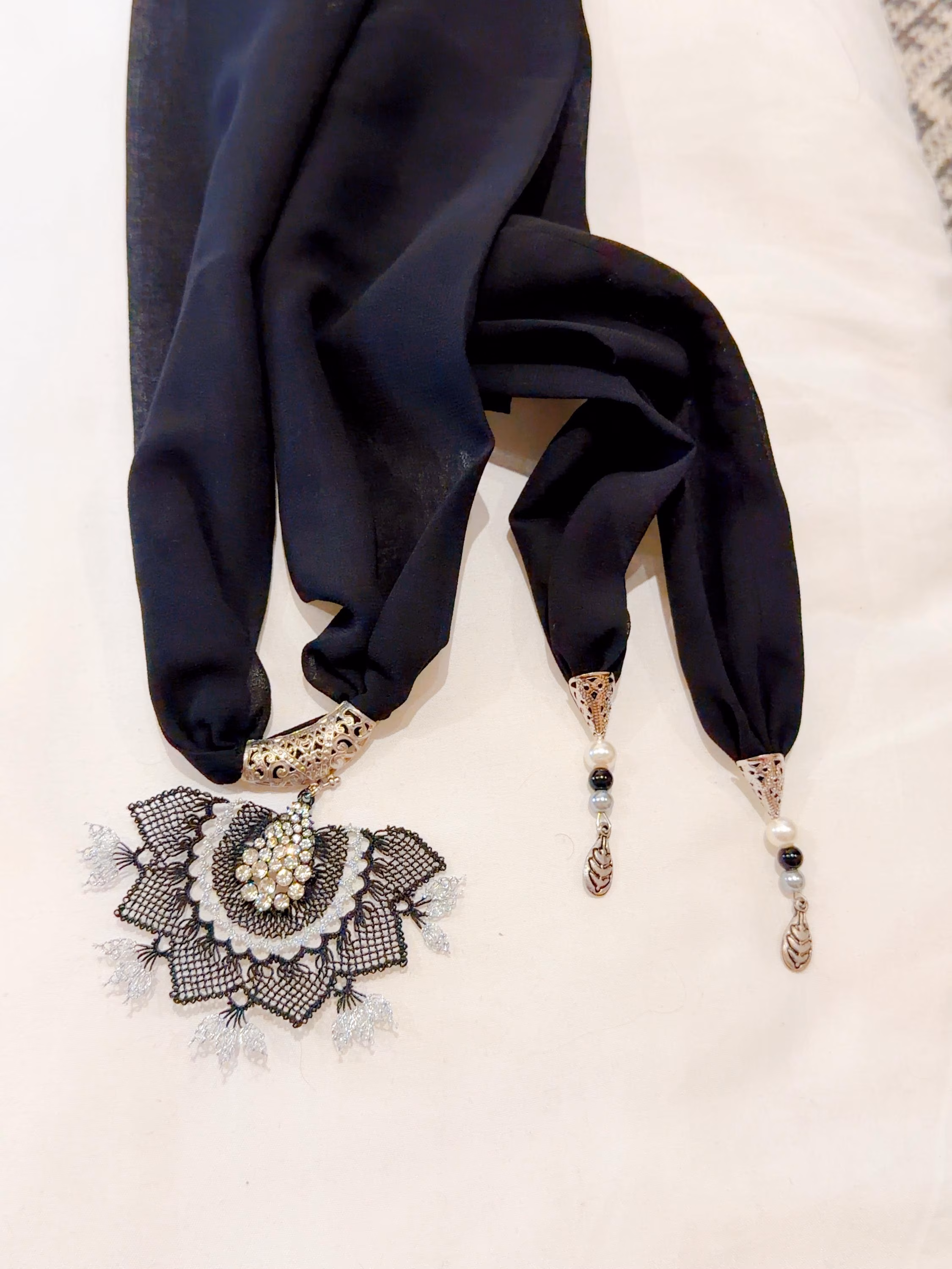 Turkish Needle Lace Scarf, product photo 3