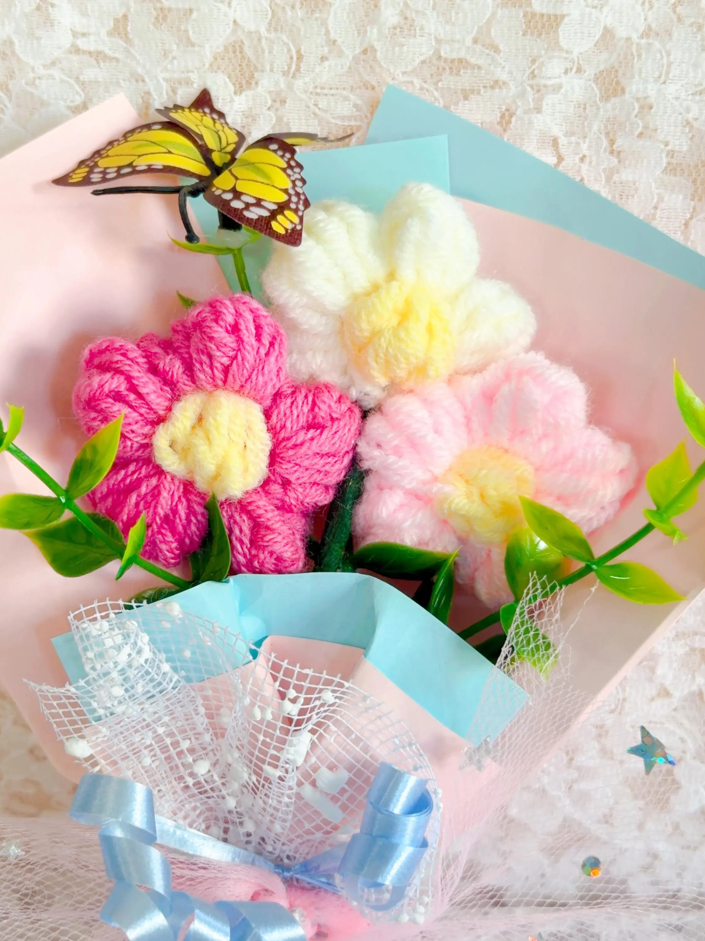 Mini Crochet Flower Bouquet, product photo 3