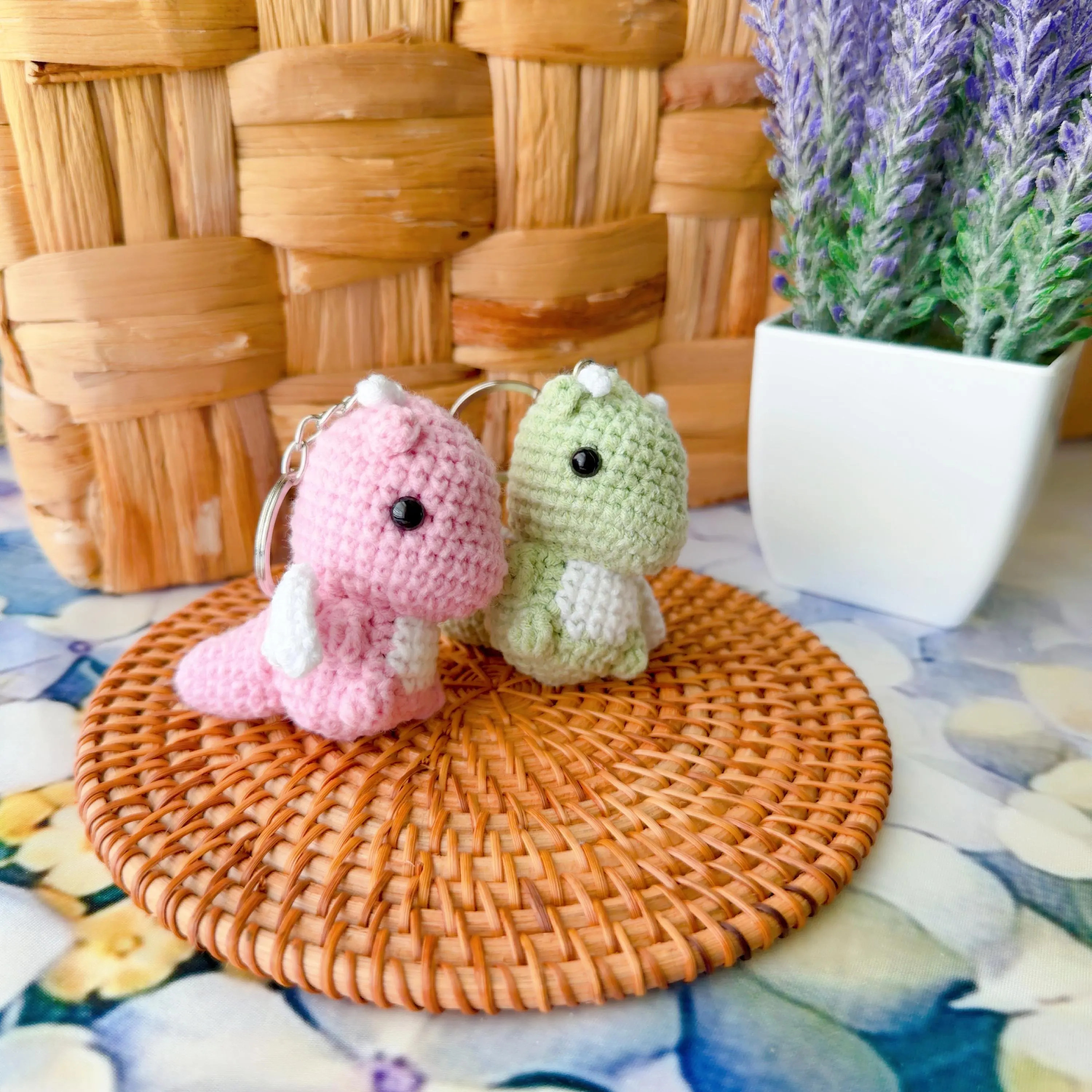 Cute Crochet Dragon Keychain, product photo 9