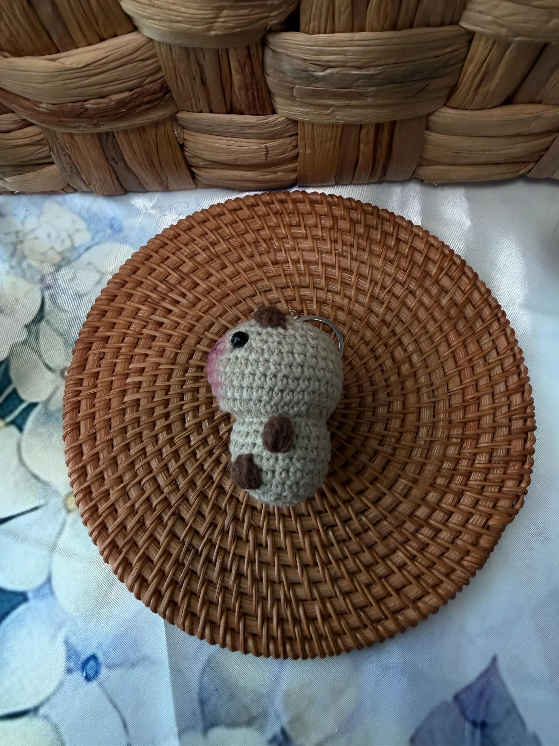 Handmade Crochet Capybara Keychain, product photo 11