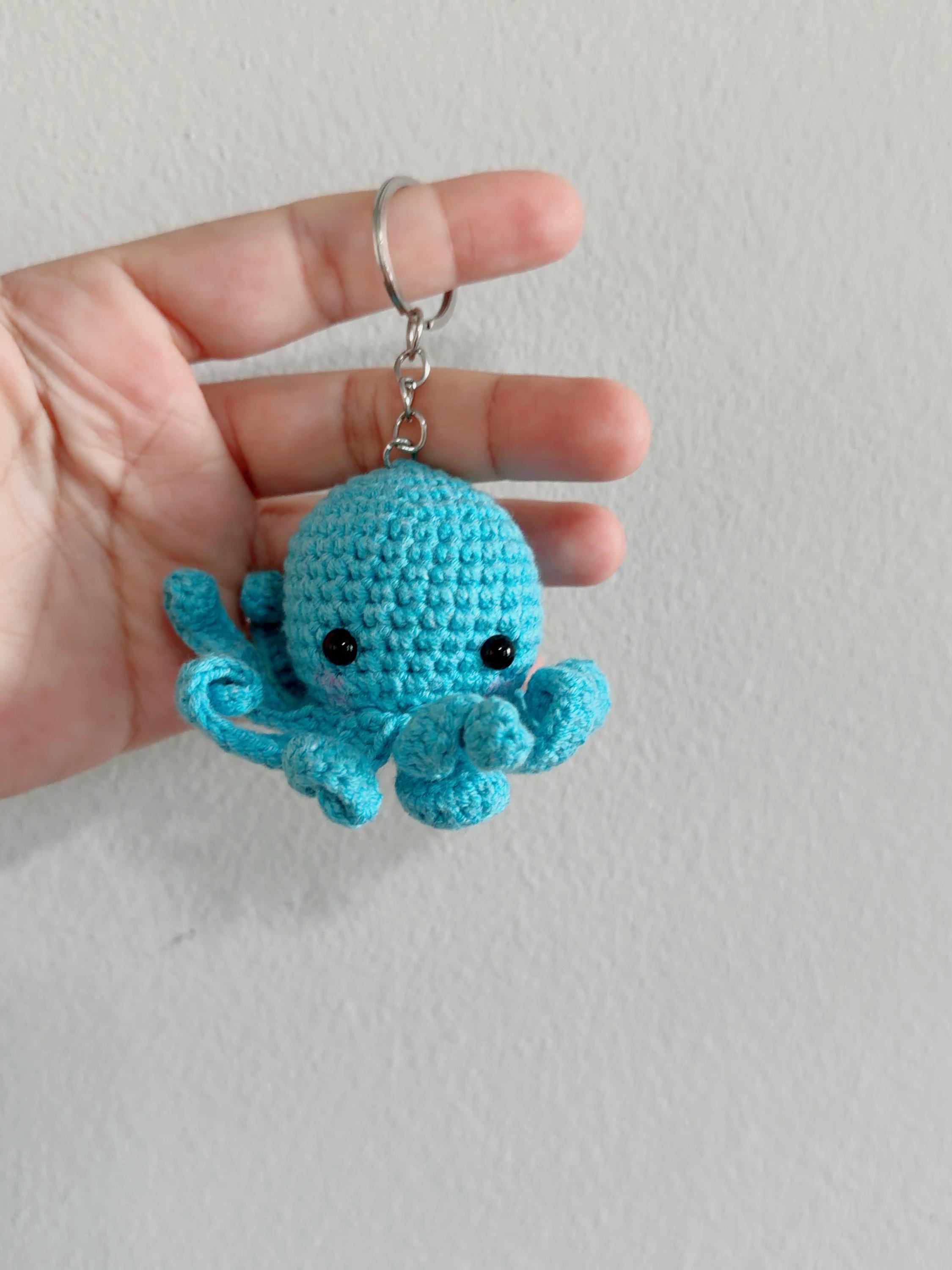 Mini Crochet Octopus Keychain, product photo 9
