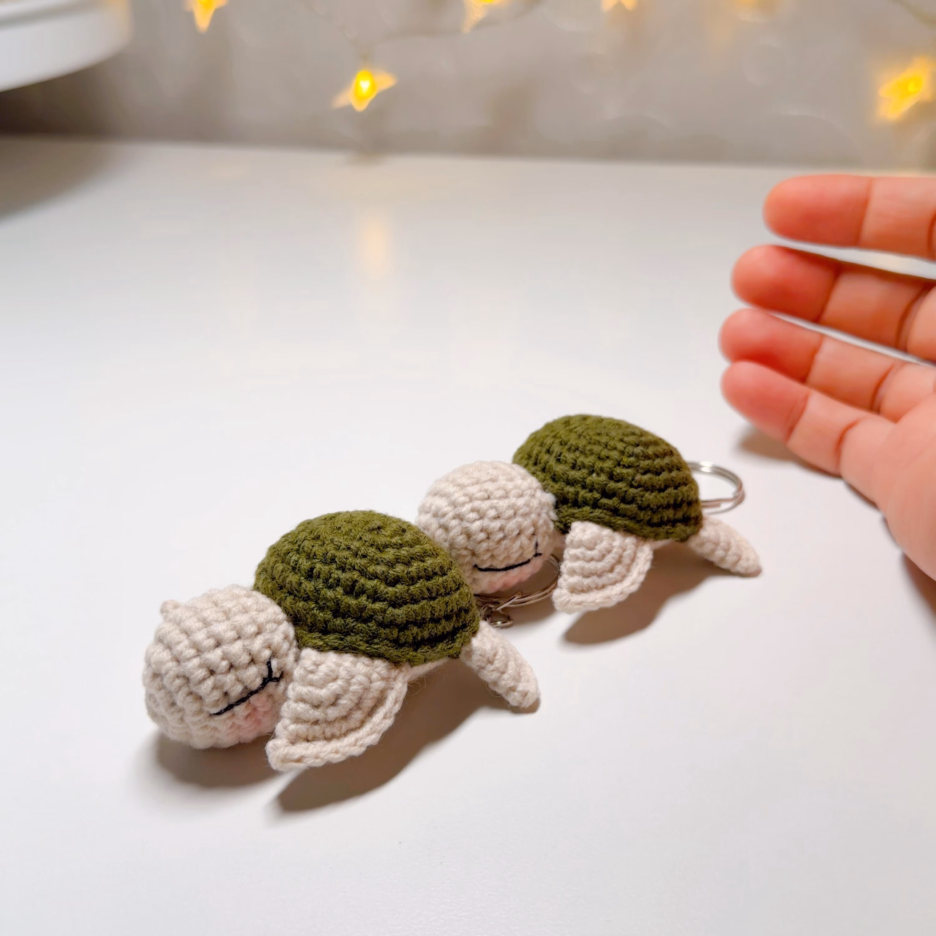 Crochet Turtle Keychain, product photo 4