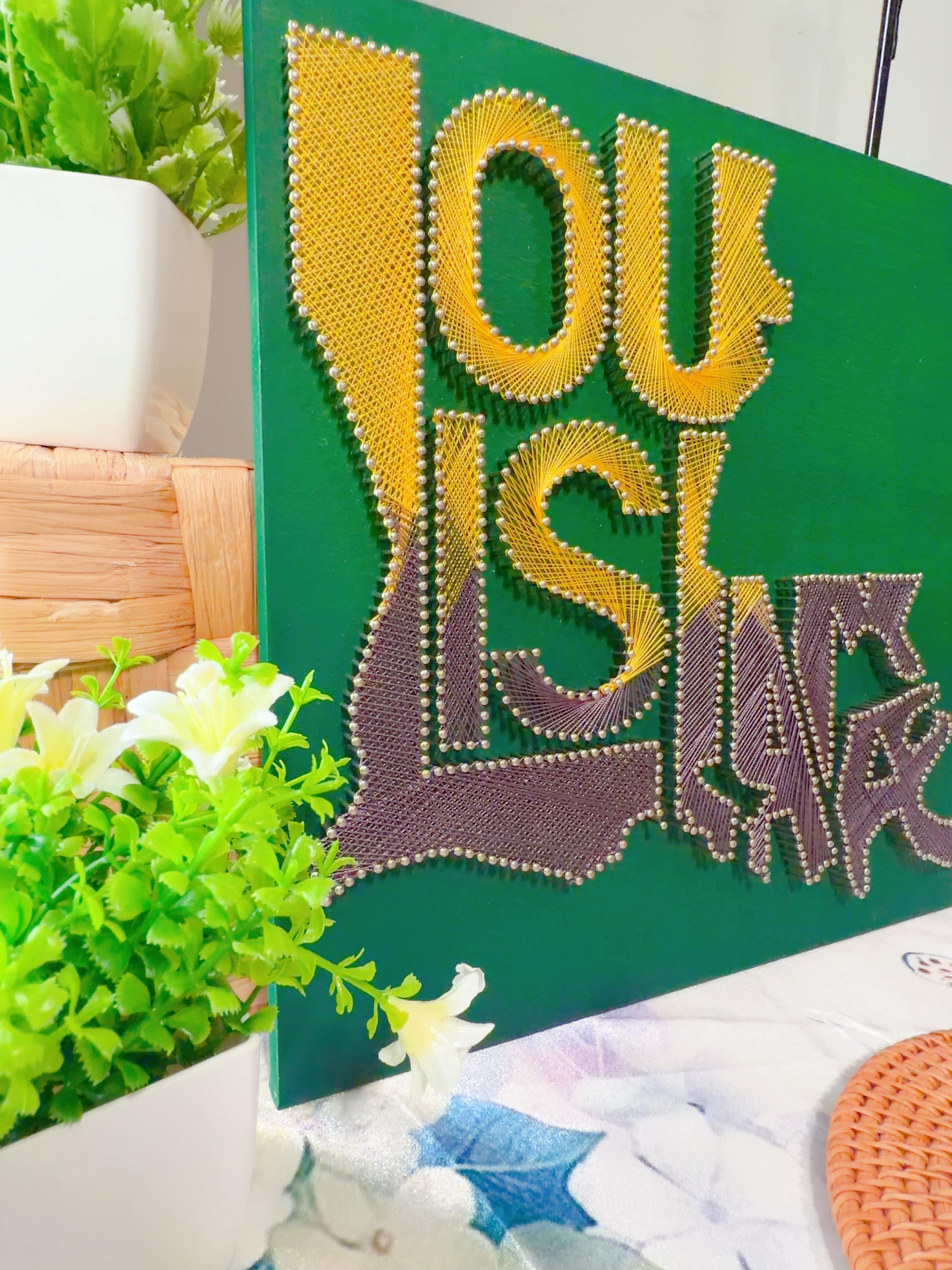 Handmade Louisiana String Art | Mardi Gras State, product photo 10