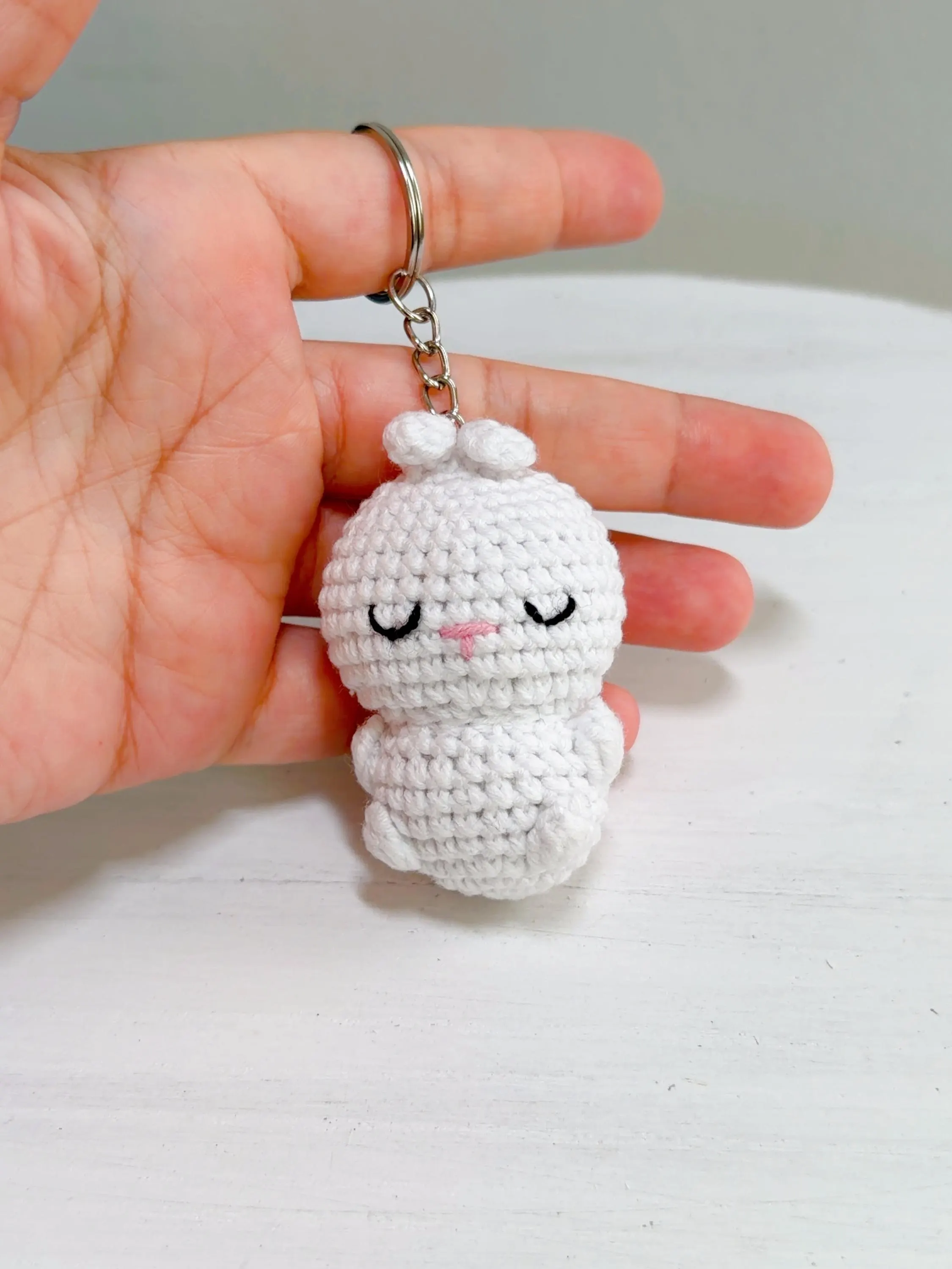 Crochet Bunny Keychain, product photo 17