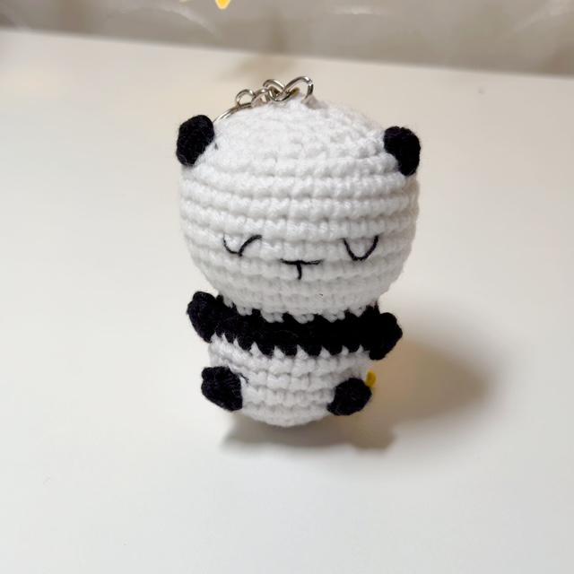 Crochet Panda Keychain, product photo 10