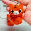 Crochet Baby Tiger Keychain, product photo 3