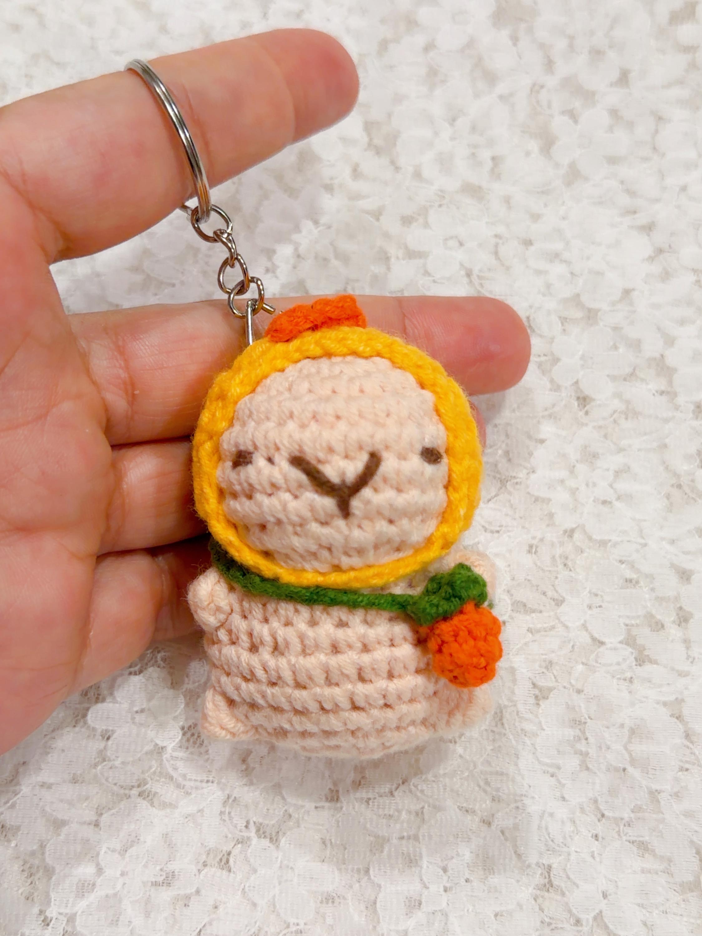 Costume Capybara Crochet Keychain, product photo 16