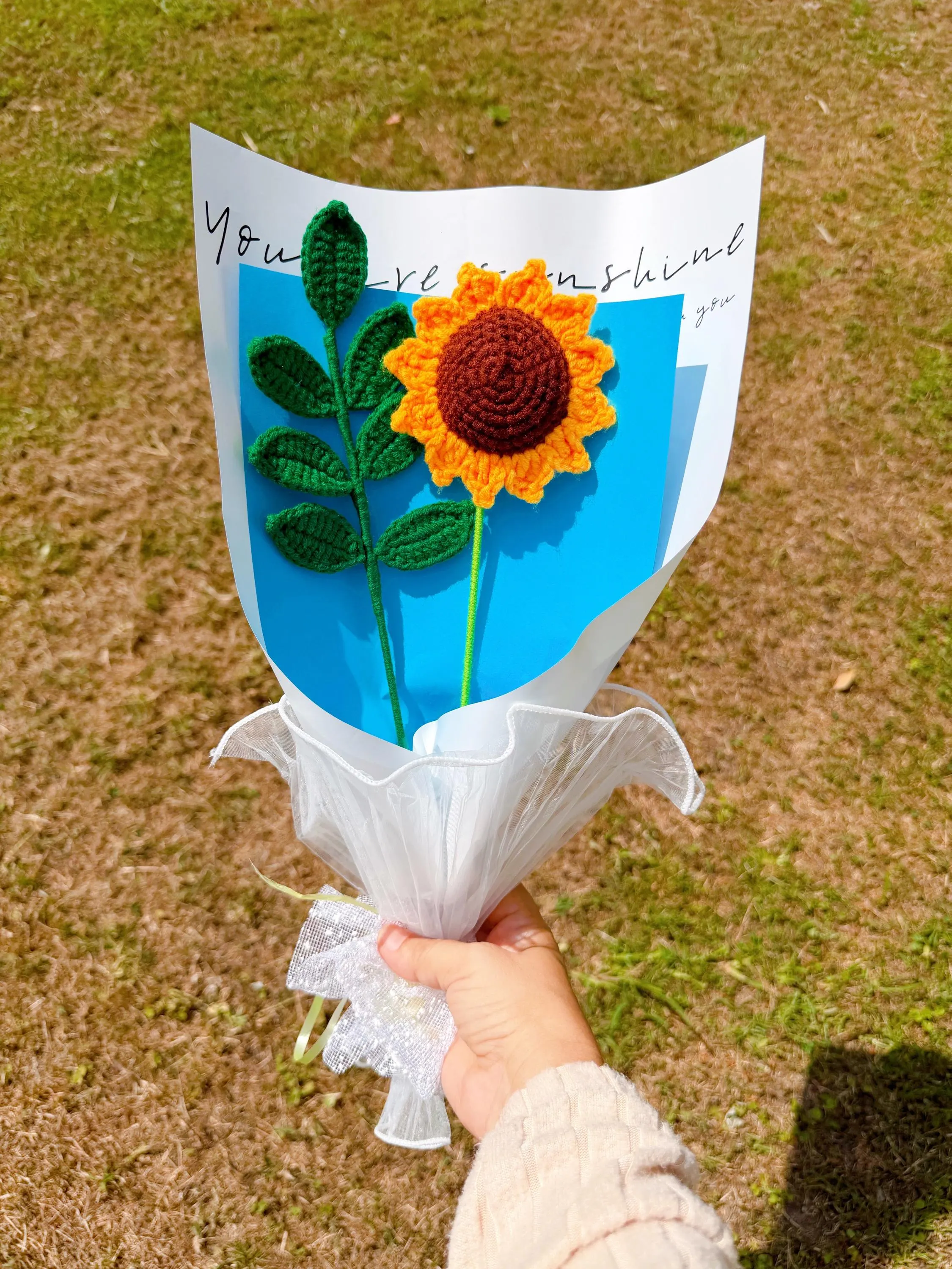Handmade Crochet Sunflower Bouquet, product photo 8