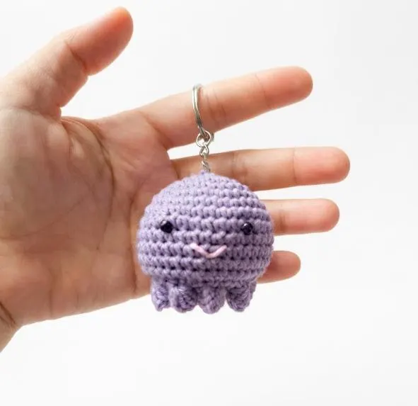 Crochet Octopus Amigurumi Keychain, product photo 5