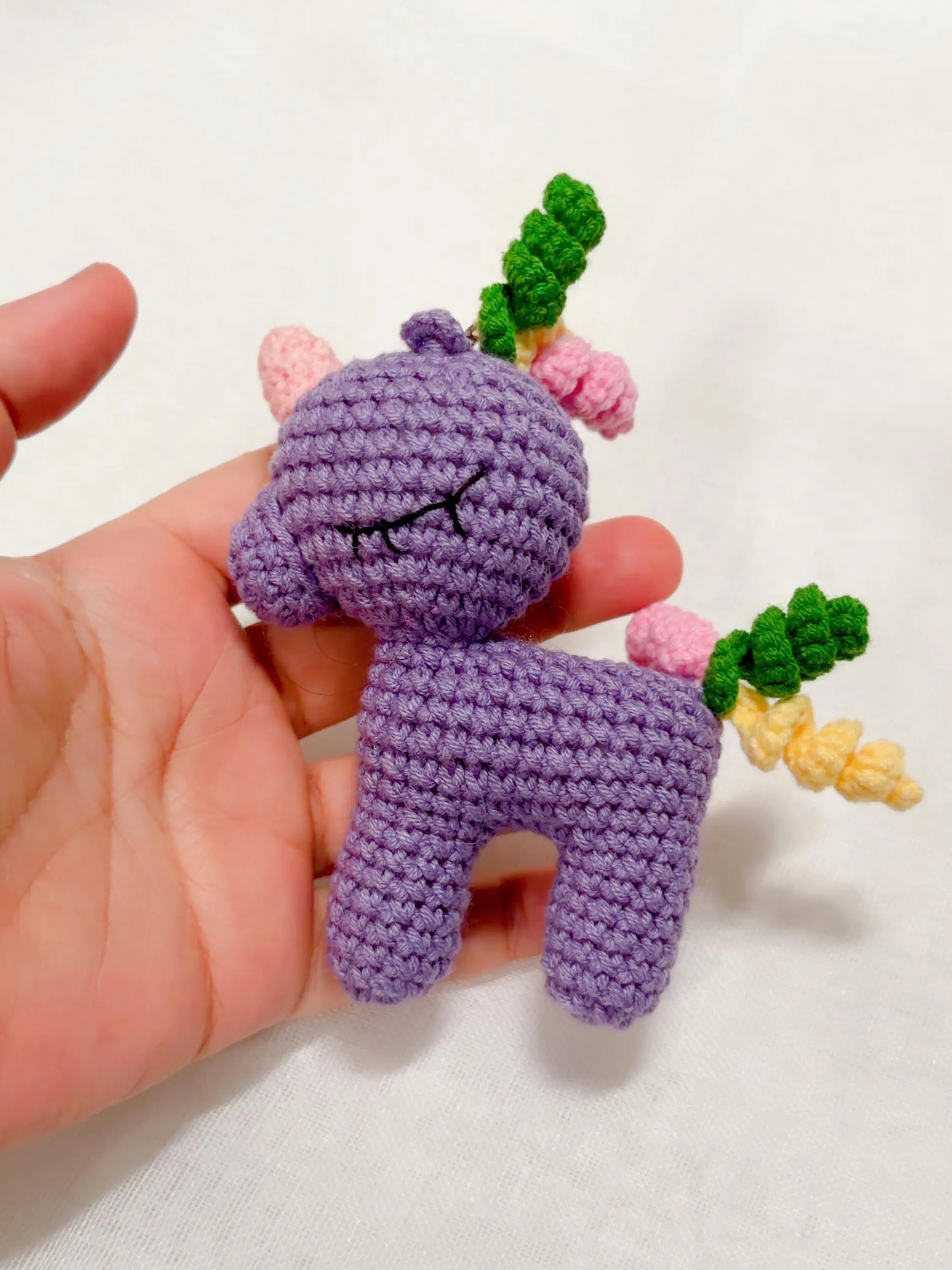 Amigurumi Unicorn Keychain, product photo 6